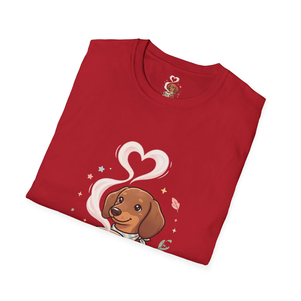 )  Cute Dachshund Coffee Lover T-Shirt – Bud’s Brew Puppy Shirt | Funny Dog Lover Gift | Coffee Lover Graphic Tee