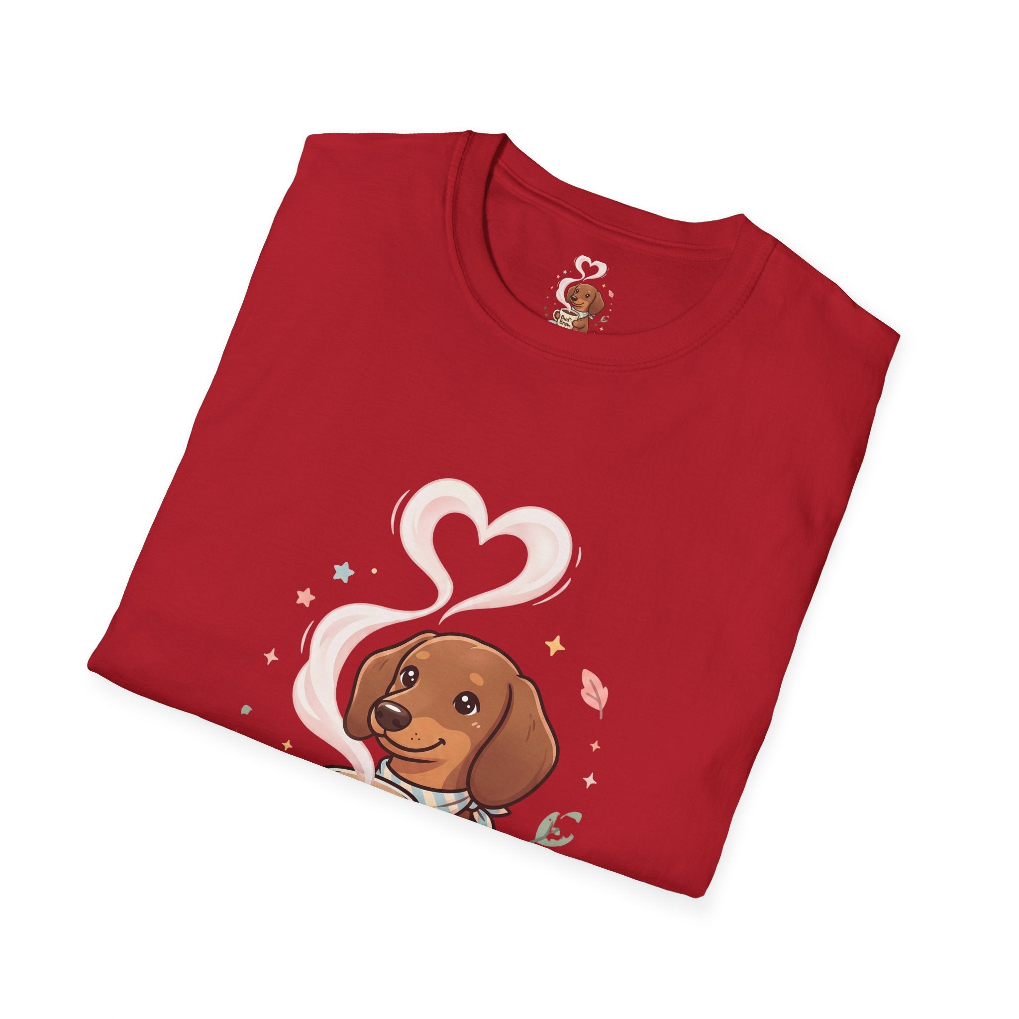 )  Cute Dachshund Coffee Lover T-Shirt – Bud’s Brew Puppy Shirt | Funny Dog Lover Gift | Coffee Lover Graphic Tee