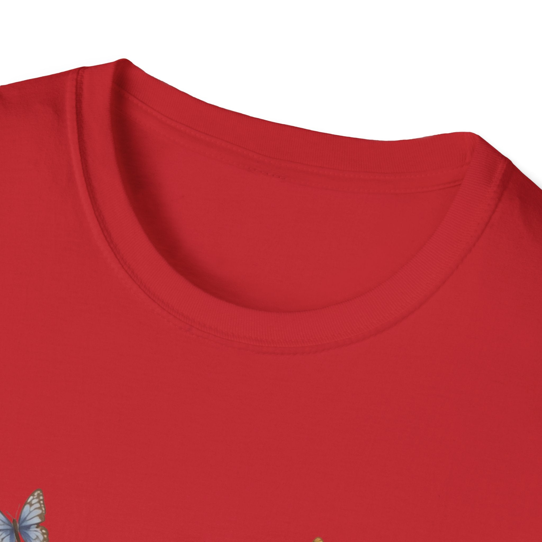 Cute Kitten Floral T-Shirt — Twin Cats with Ribbon & Butterflies