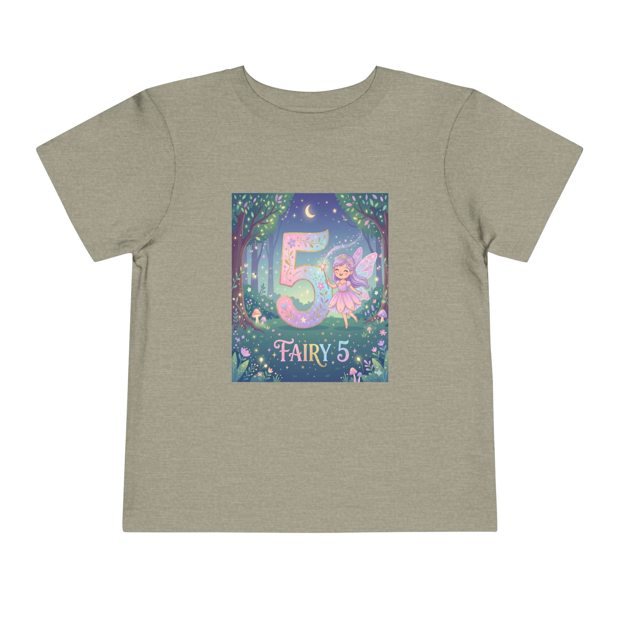 Fairy 5 Toddler Tee — Magical Birthday Number 5 Shirt