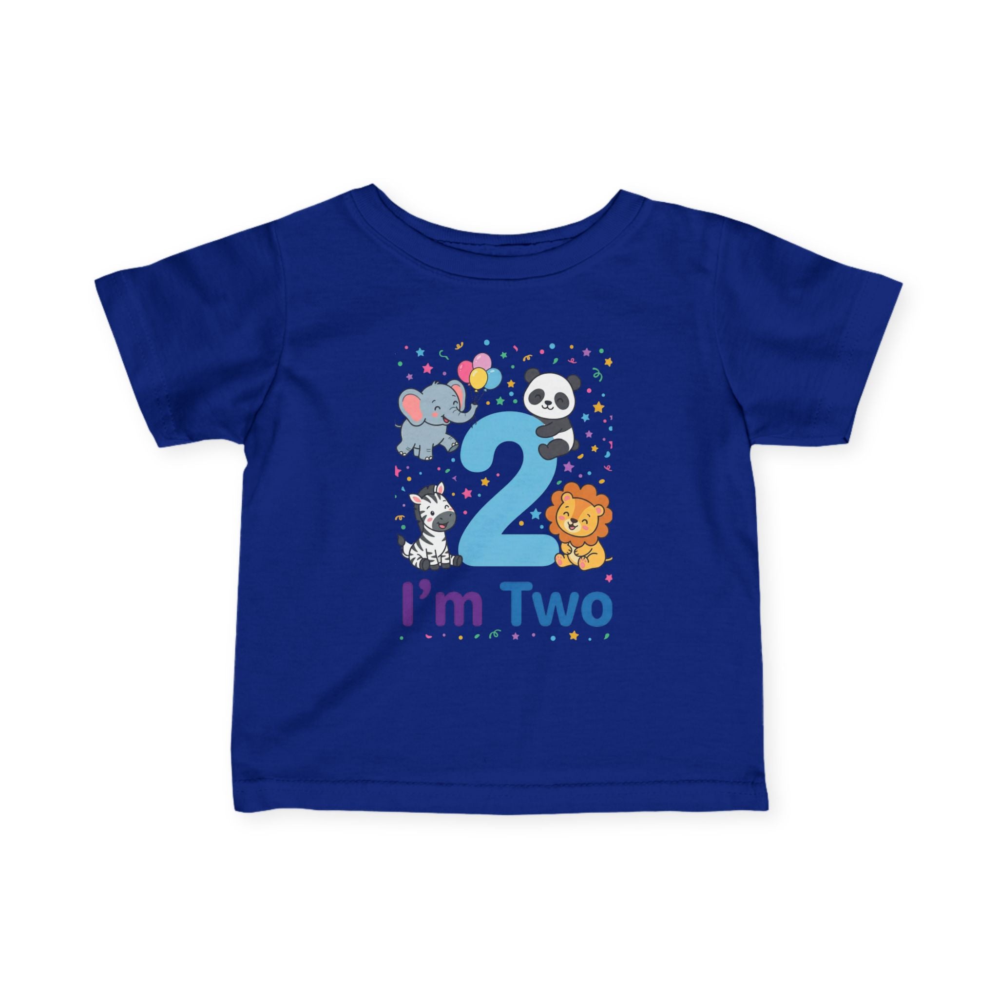Toddler Tee - "I'm Two" Cute Safari Animals 2nd Birthday Shirt