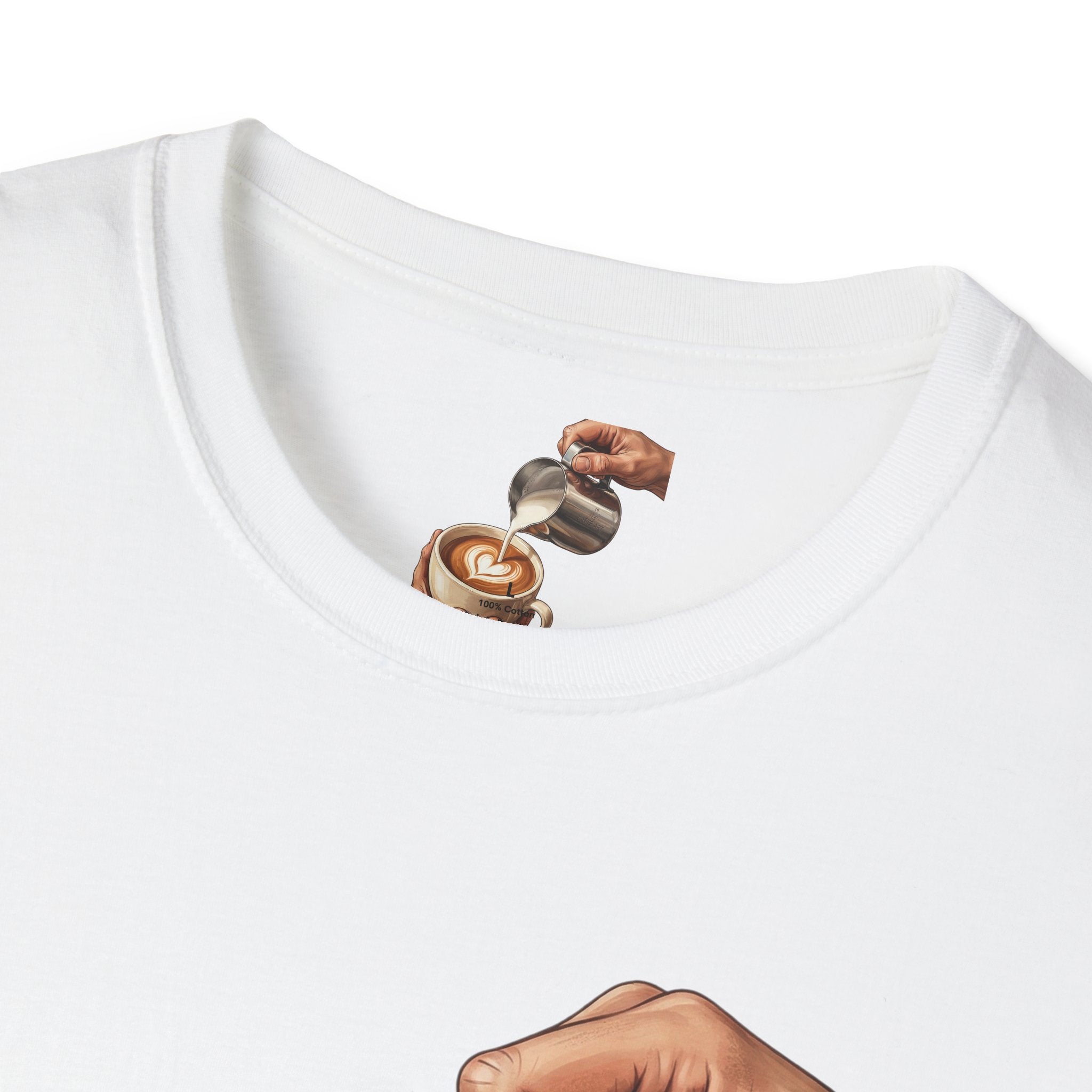 Coffee Lover Latte Art T-Shirt – Stylish Barista Coffee Graphic Tee for Men & Women