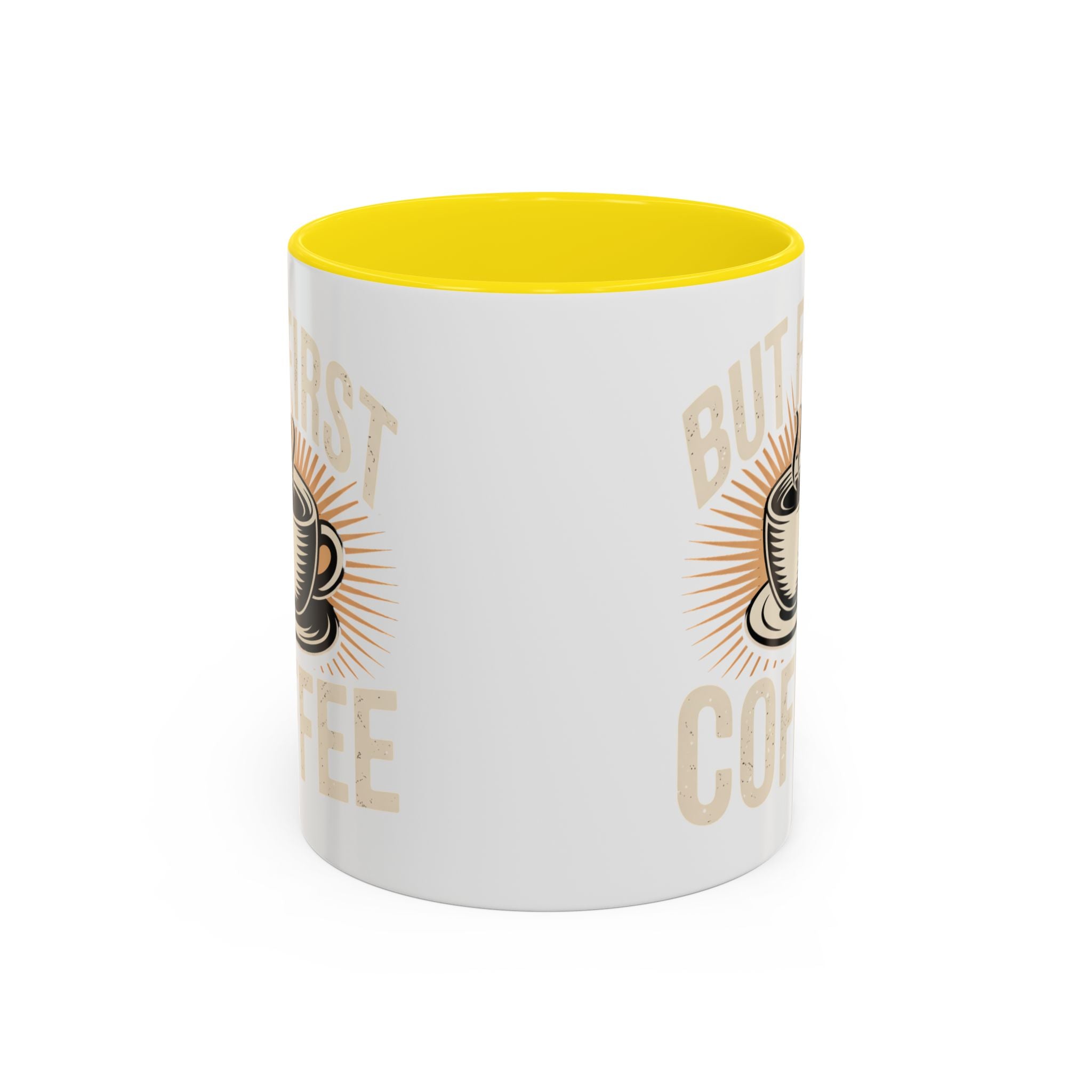 But First Coffee Accent Mug - Retro Coffee Cup 11/15oz