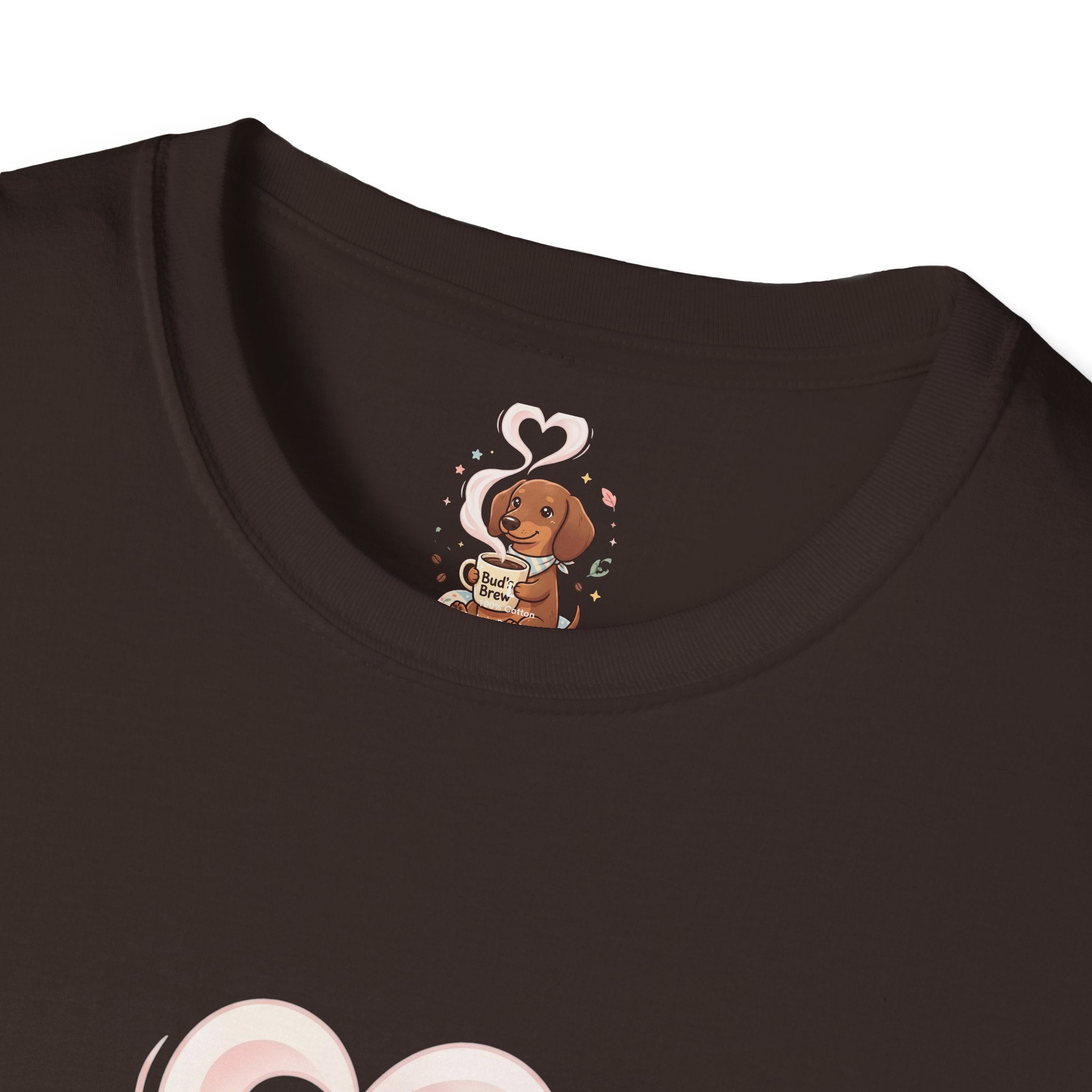 )  Cute Dachshund Coffee Lover T-Shirt – Bud’s Brew Puppy Shirt | Funny Dog Lover Gift | Coffee Lover Graphic Tee