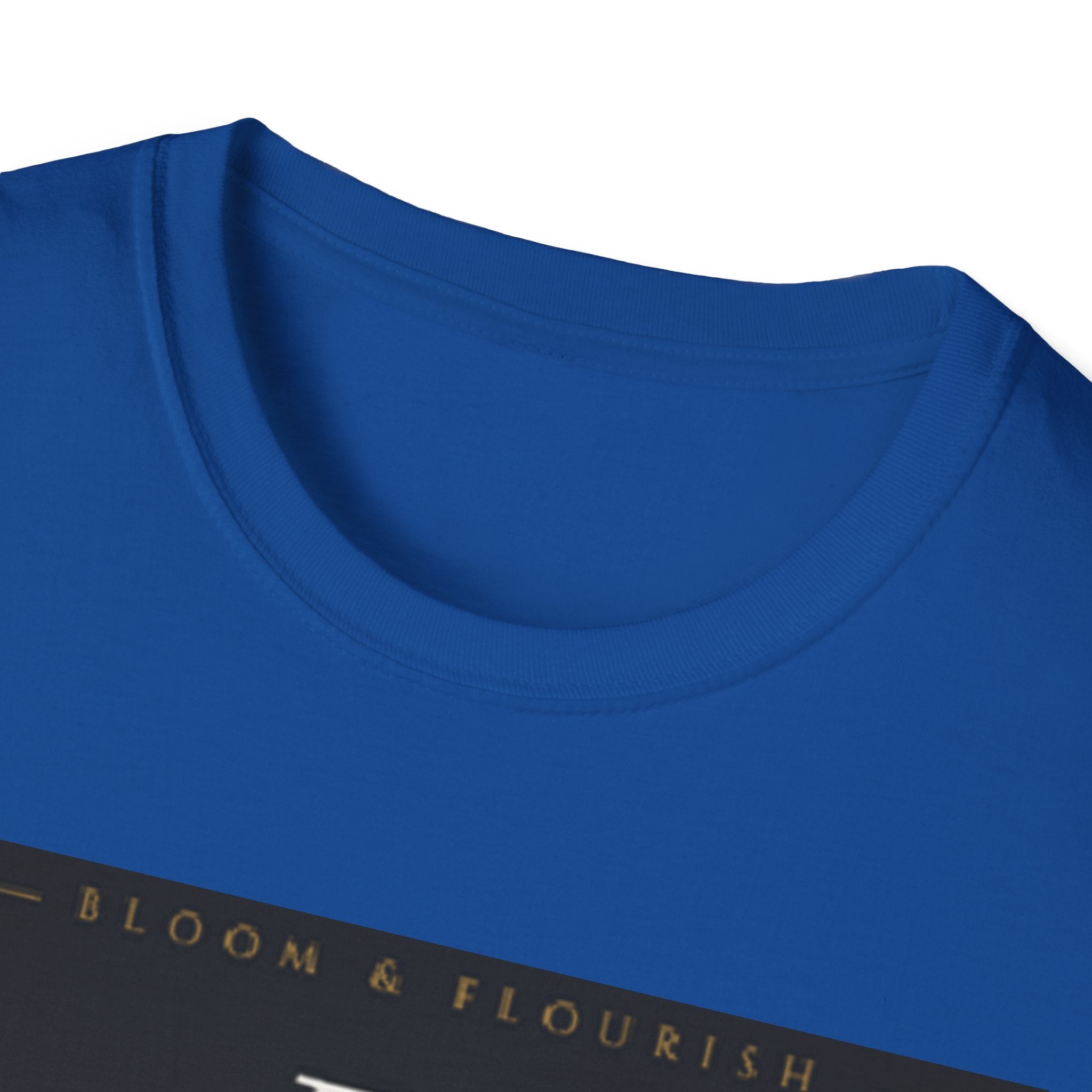 In Bloom T-Shirt — Botanical Graphic Tee with Green Lettering