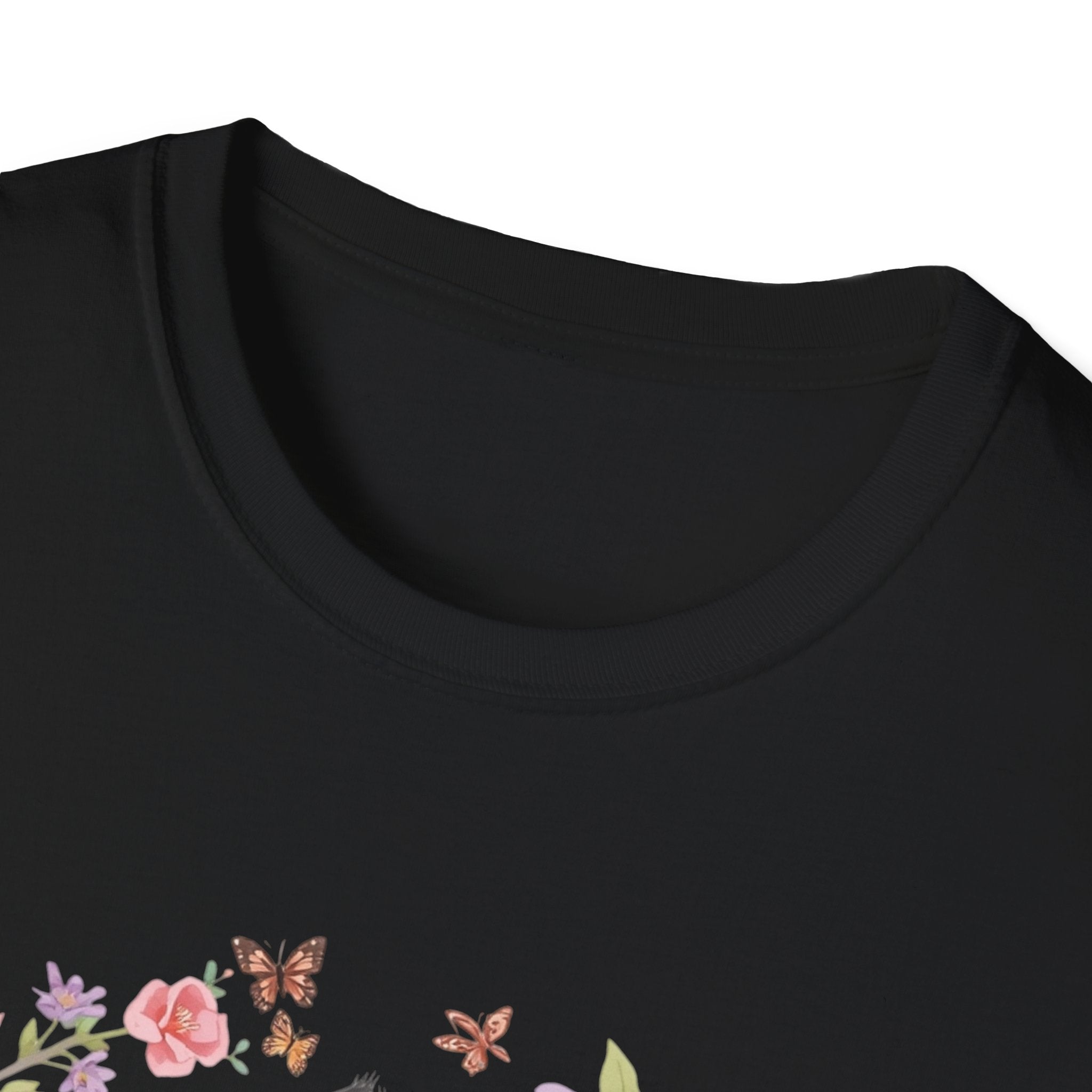 Cat Kittens Floral Wreath T-Shirt — Cute Twins with Gift & Bow