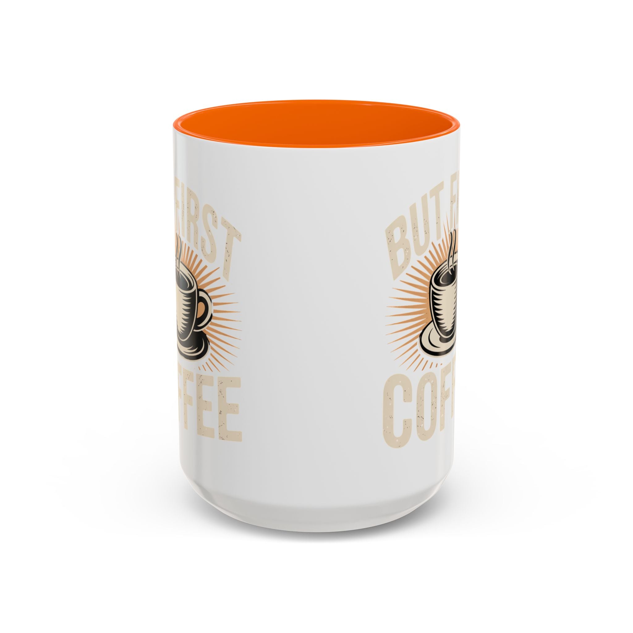 But First Coffee Accent Mug - Retro Coffee Cup 11/15oz