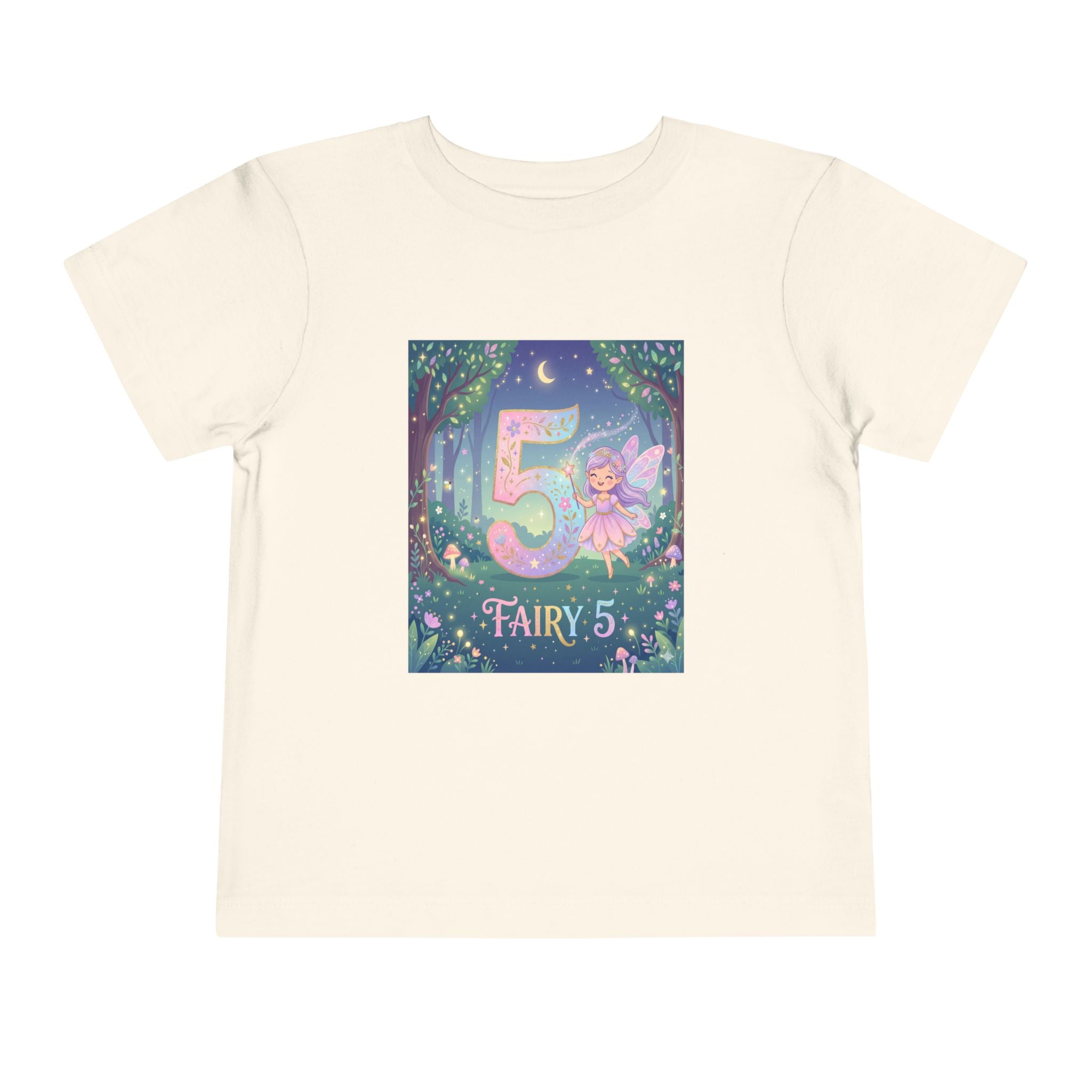 Fairy 5 Toddler Tee — Magical Birthday Number 5 Shirt