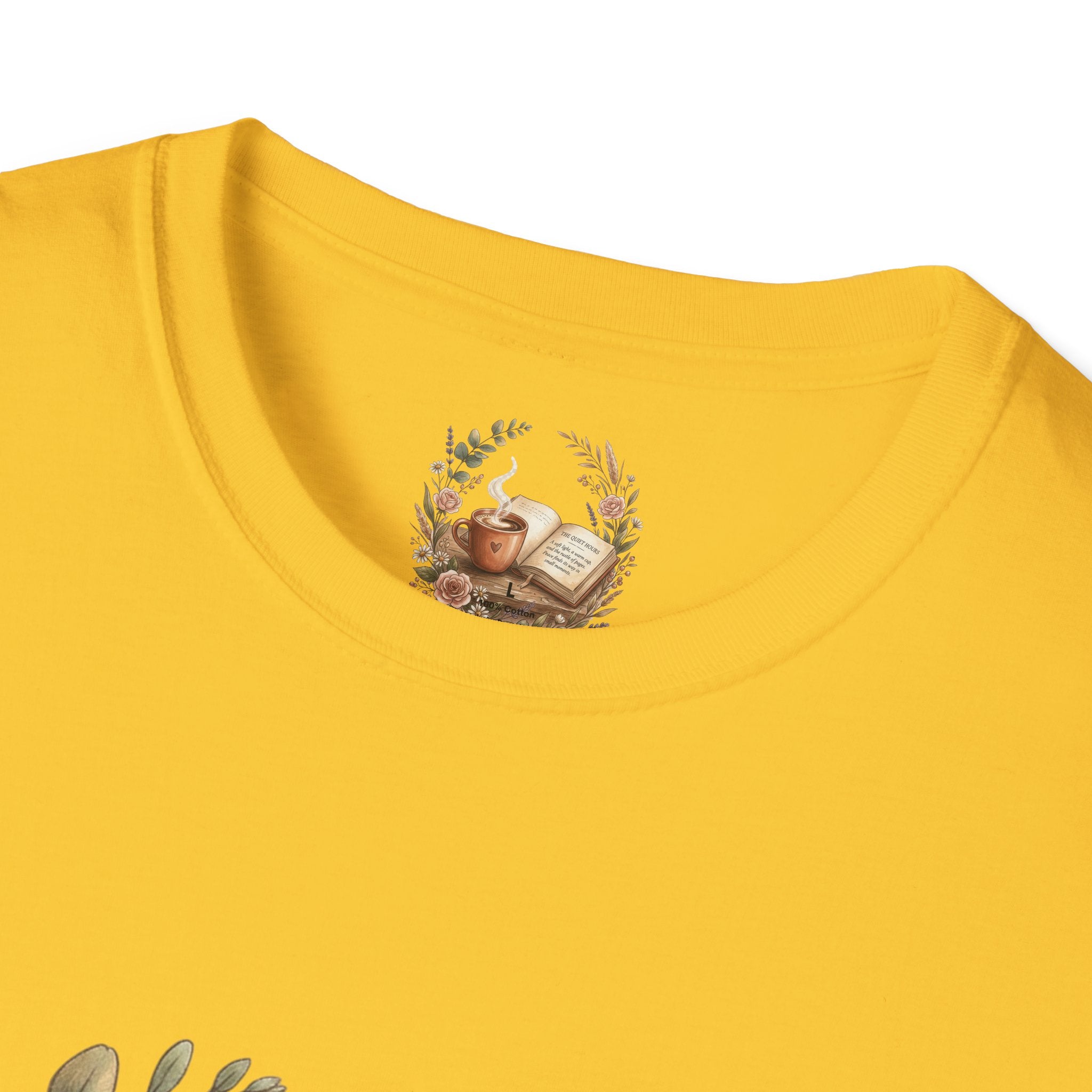 Coffee & Books Aesthetic T-Shirt – Vintage Floral Reading Lover Gift
