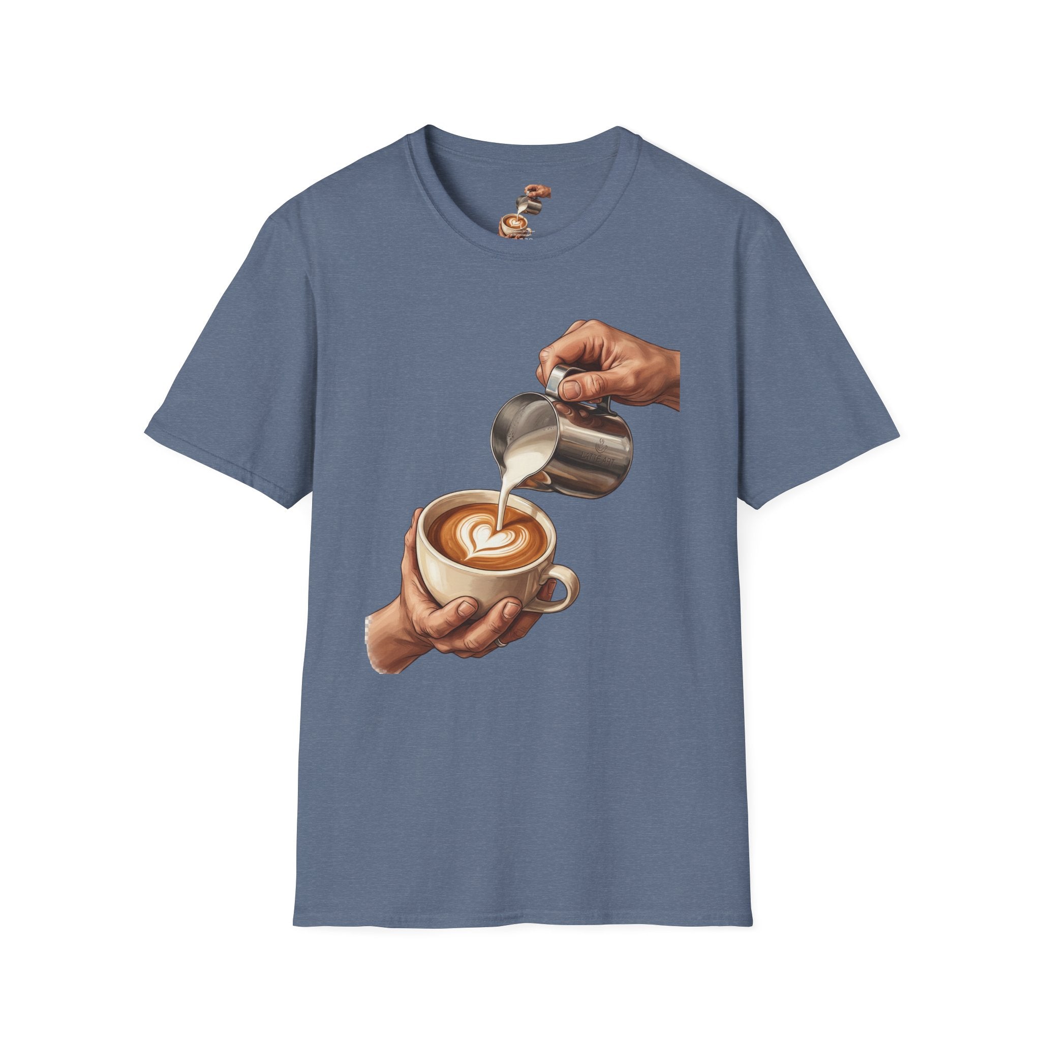 Coffee Lover Latte Art T-Shirt – Stylish Barista Coffee Graphic Tee for Men & Women
