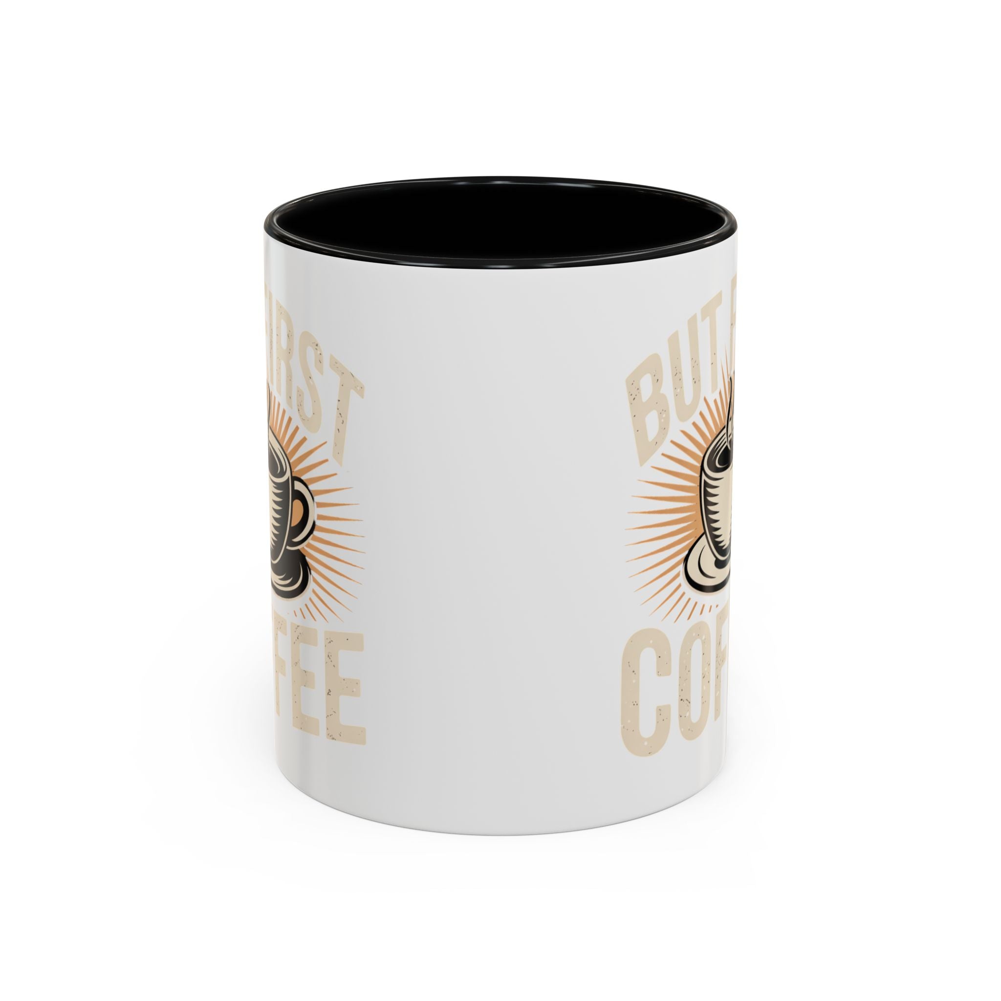 But First Coffee Accent Mug - Retro Coffee Cup 11/15oz