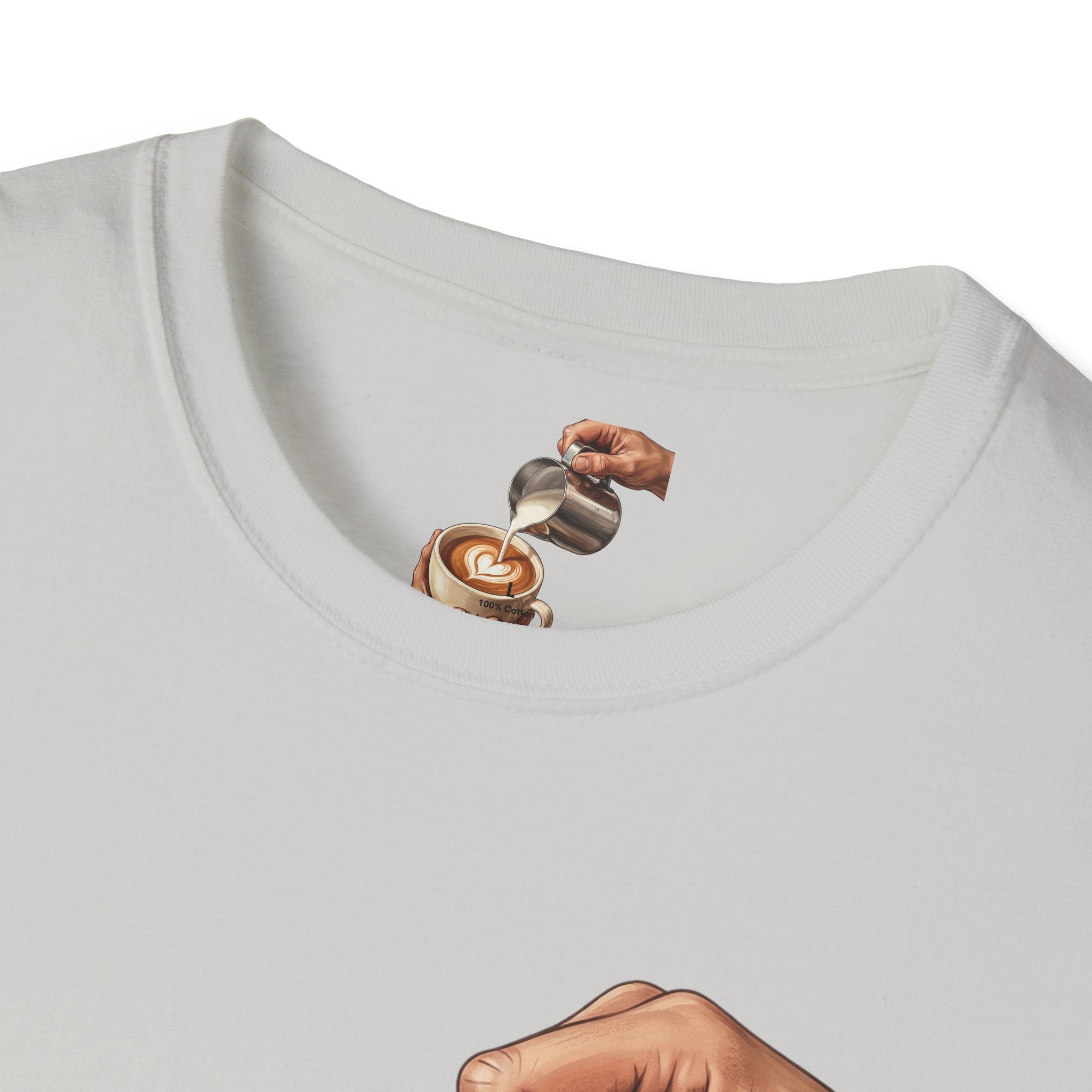 Coffee Lover Latte Art T-Shirt – Stylish Barista Coffee Graphic Tee for Men & Women