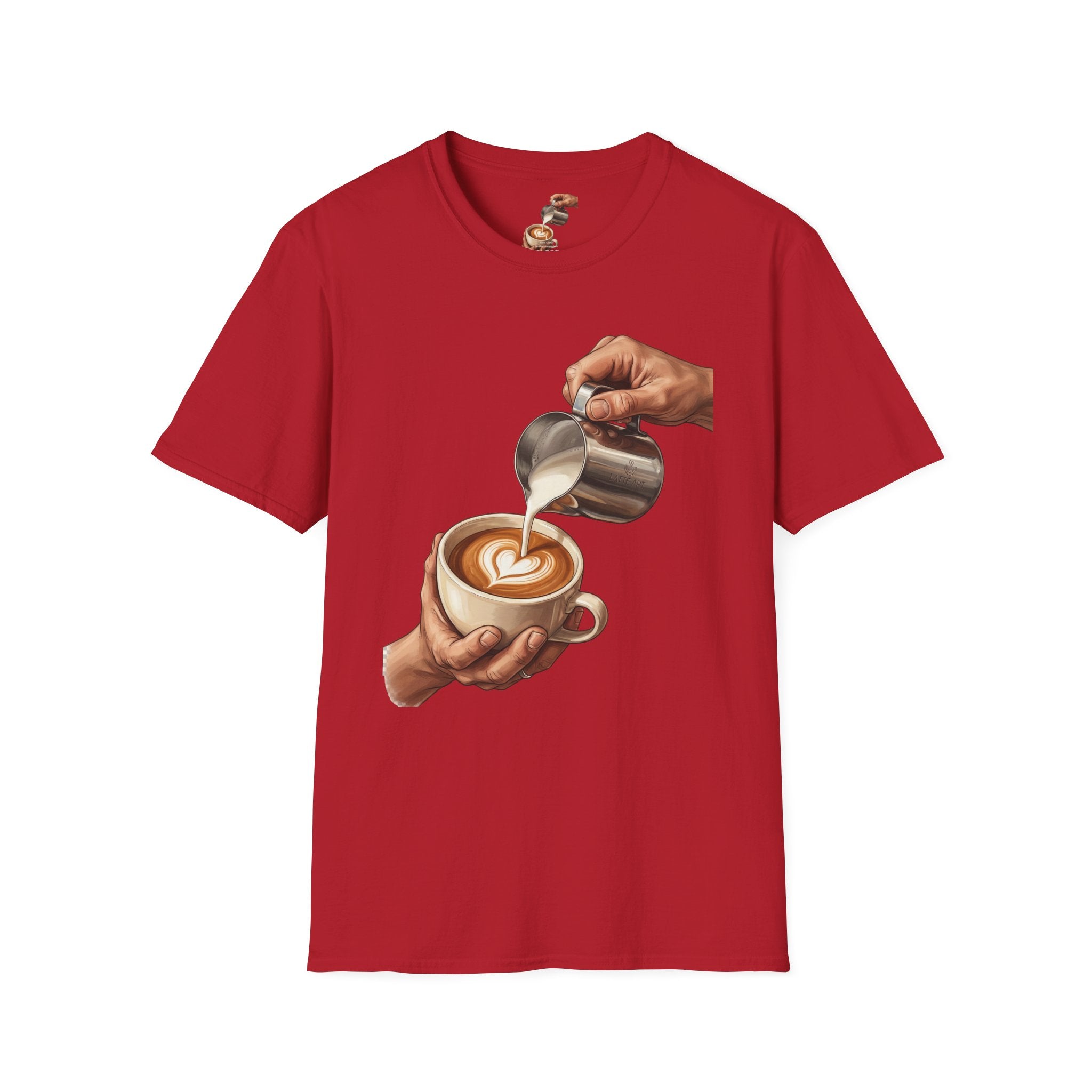 Coffee Lover Latte Art T-Shirt – Stylish Barista Coffee Graphic Tee for Men & Women