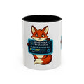 Fox "System Thinking... Please Stand By" Accent Coffee Mug – Cute Tech Geek Gift (11/15 oz)