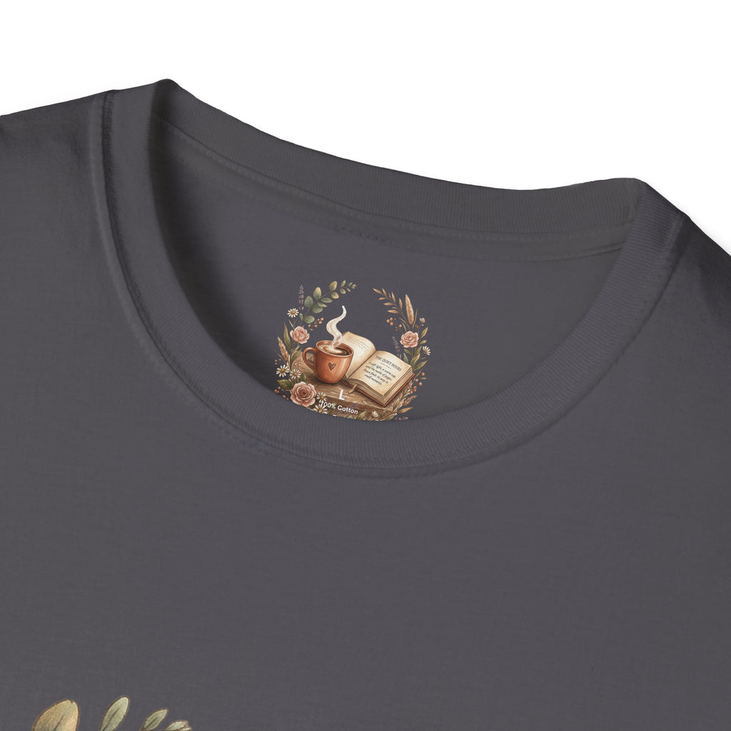 Coffee & Books Aesthetic T-Shirt – Vintage Floral Reading Lover Gift