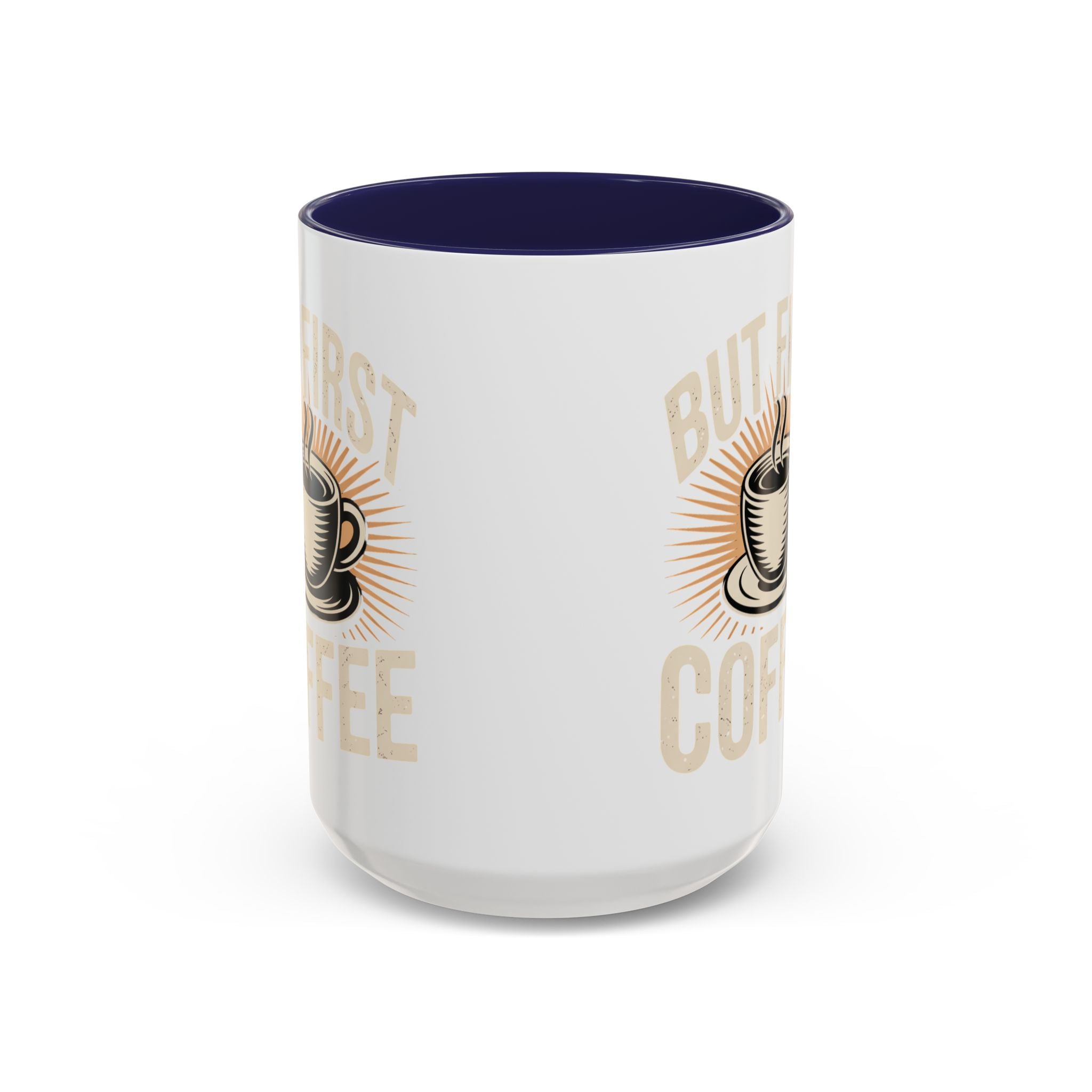 But First Coffee Accent Mug - Retro Coffee Cup 11/15oz