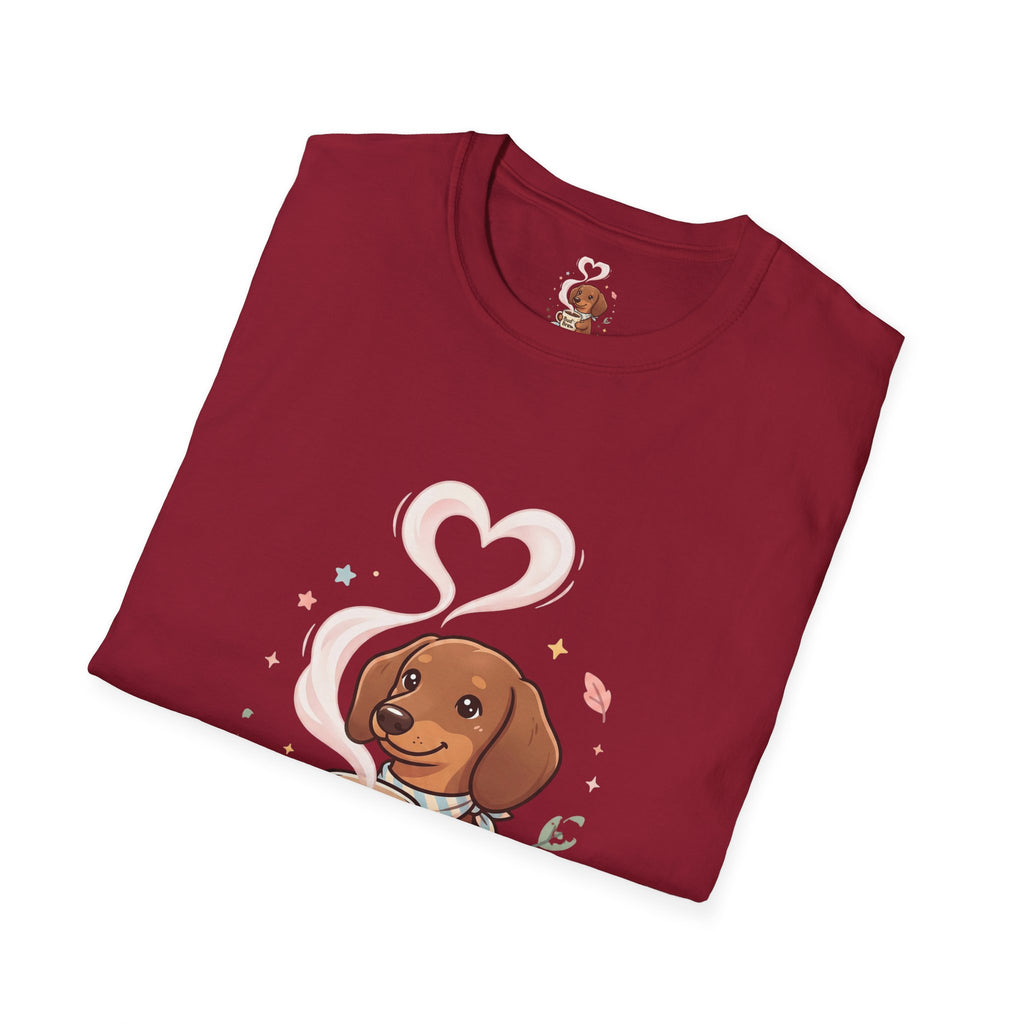 )  Cute Dachshund Coffee Lover T-Shirt – Bud’s Brew Puppy Shirt | Funny Dog Lover Gift | Coffee Lover Graphic Tee