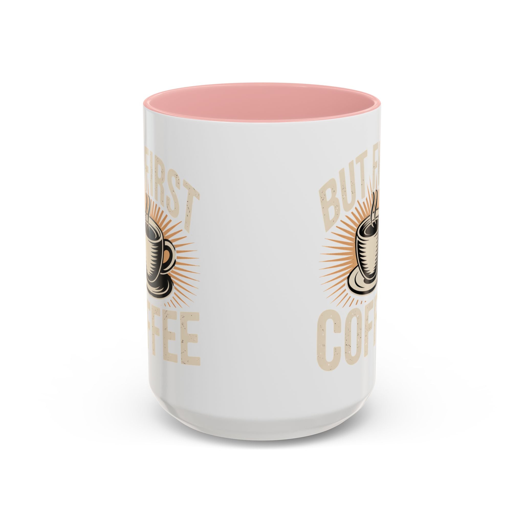 But First Coffee Accent Mug - Retro Coffee Cup 11/15oz