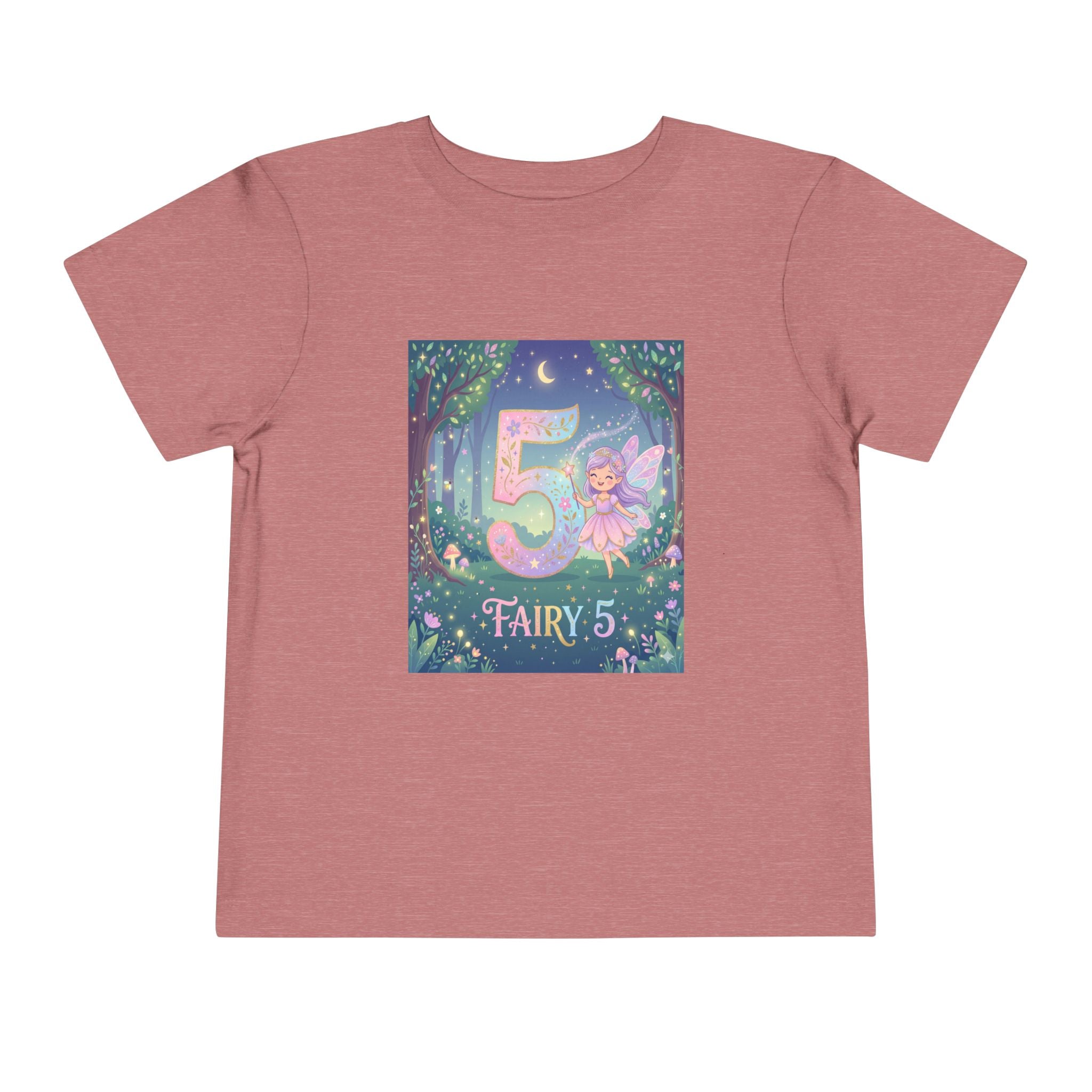 Fairy 5 Toddler Tee — Magical Birthday Number 5 Shirt