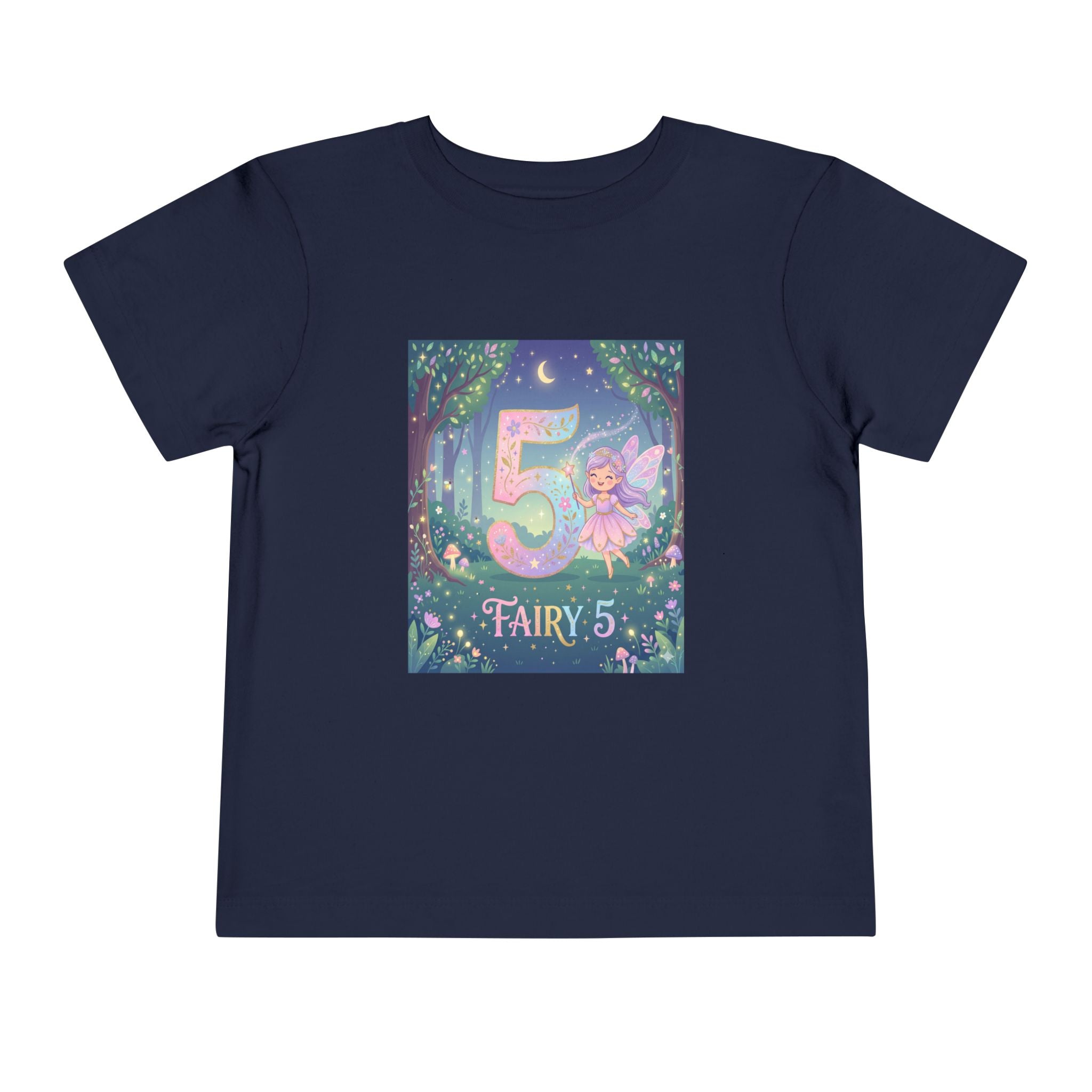 Fairy 5 Toddler Tee — Magical Birthday Number 5 Shirt