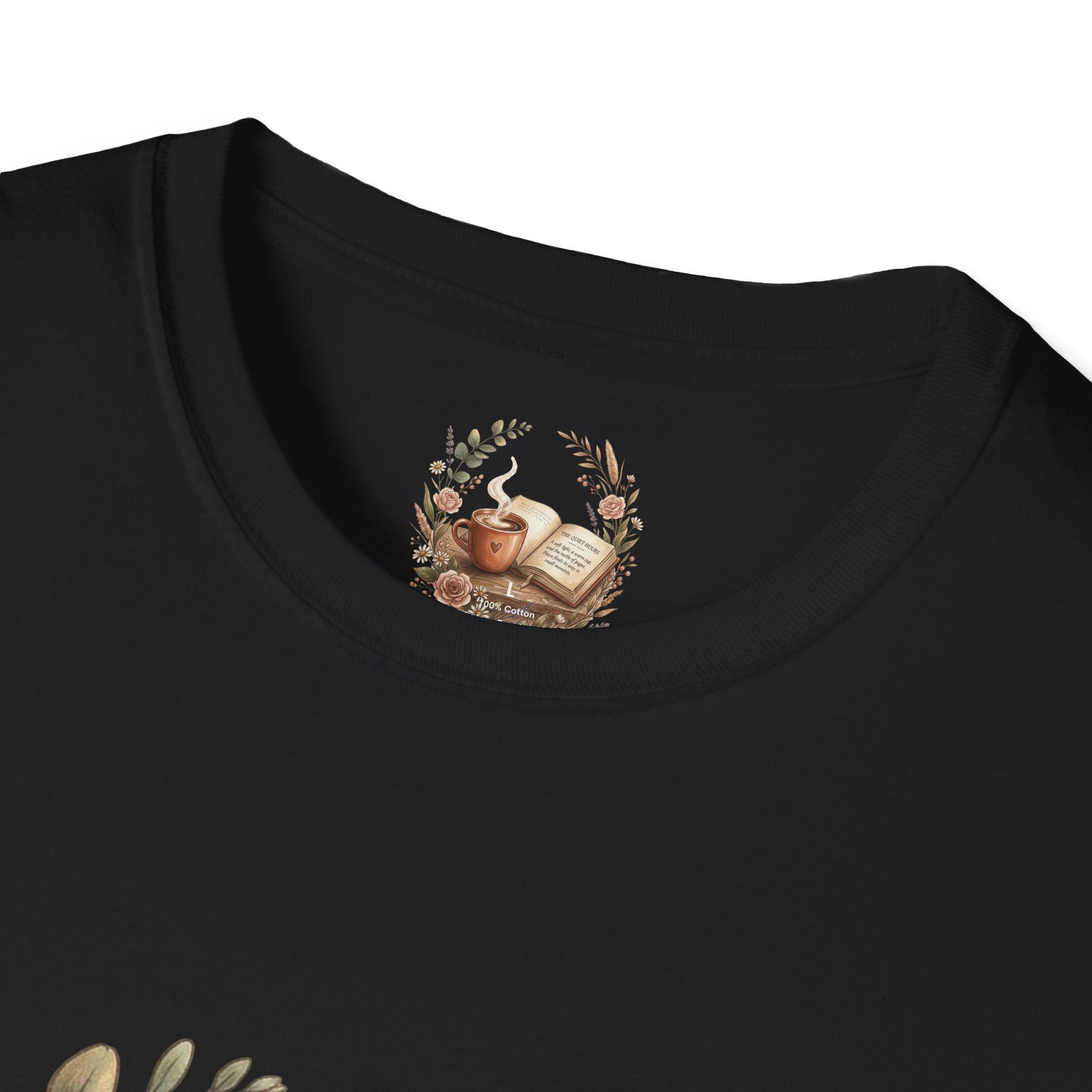 Coffee & Books Aesthetic T-Shirt – Vintage Floral Reading Lover Gift