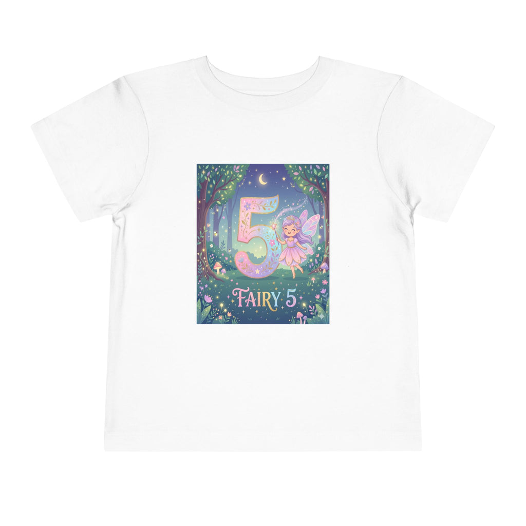 Fairy 5 Toddler Tee — Magical Birthday Number 5 Shirt