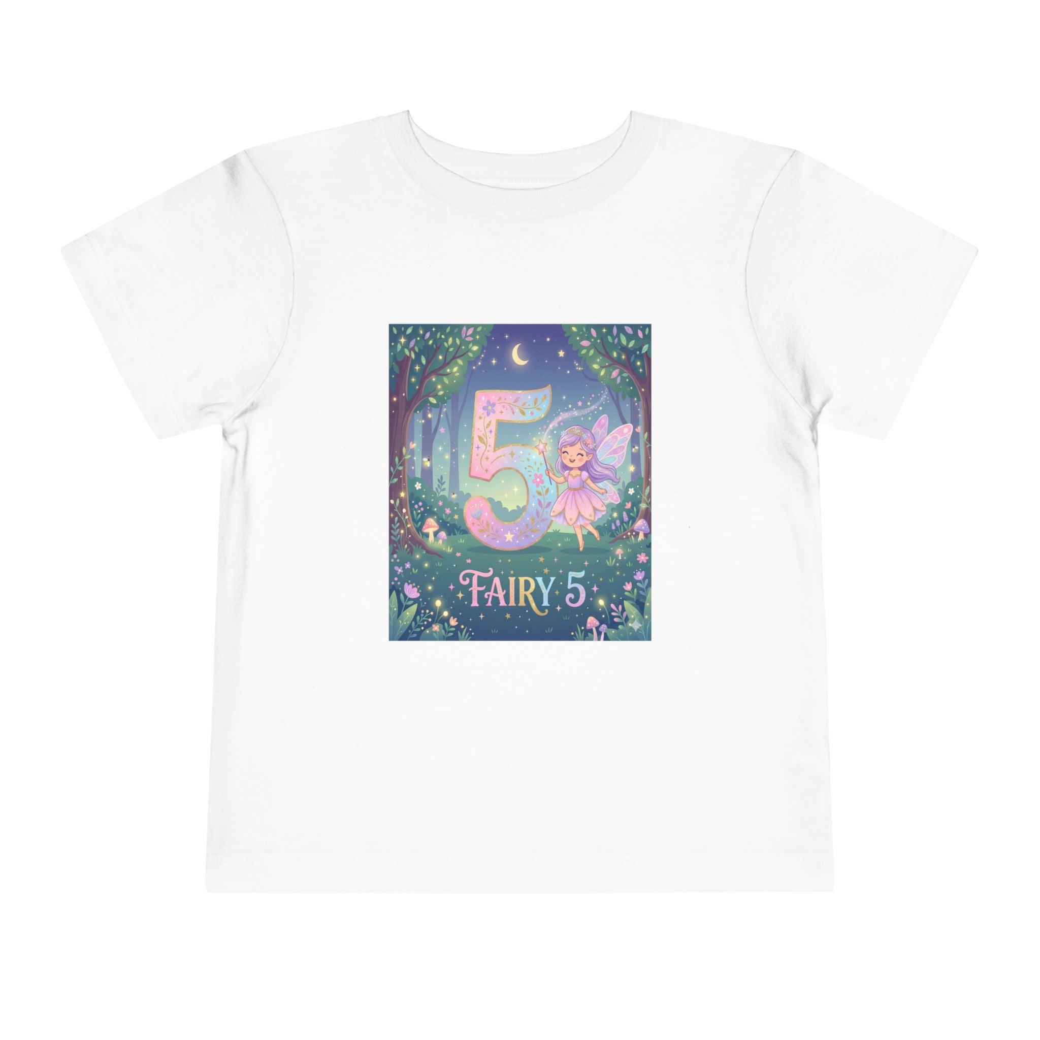 Fairy 5 Toddler Tee — Magical Birthday Number 5 Shirt