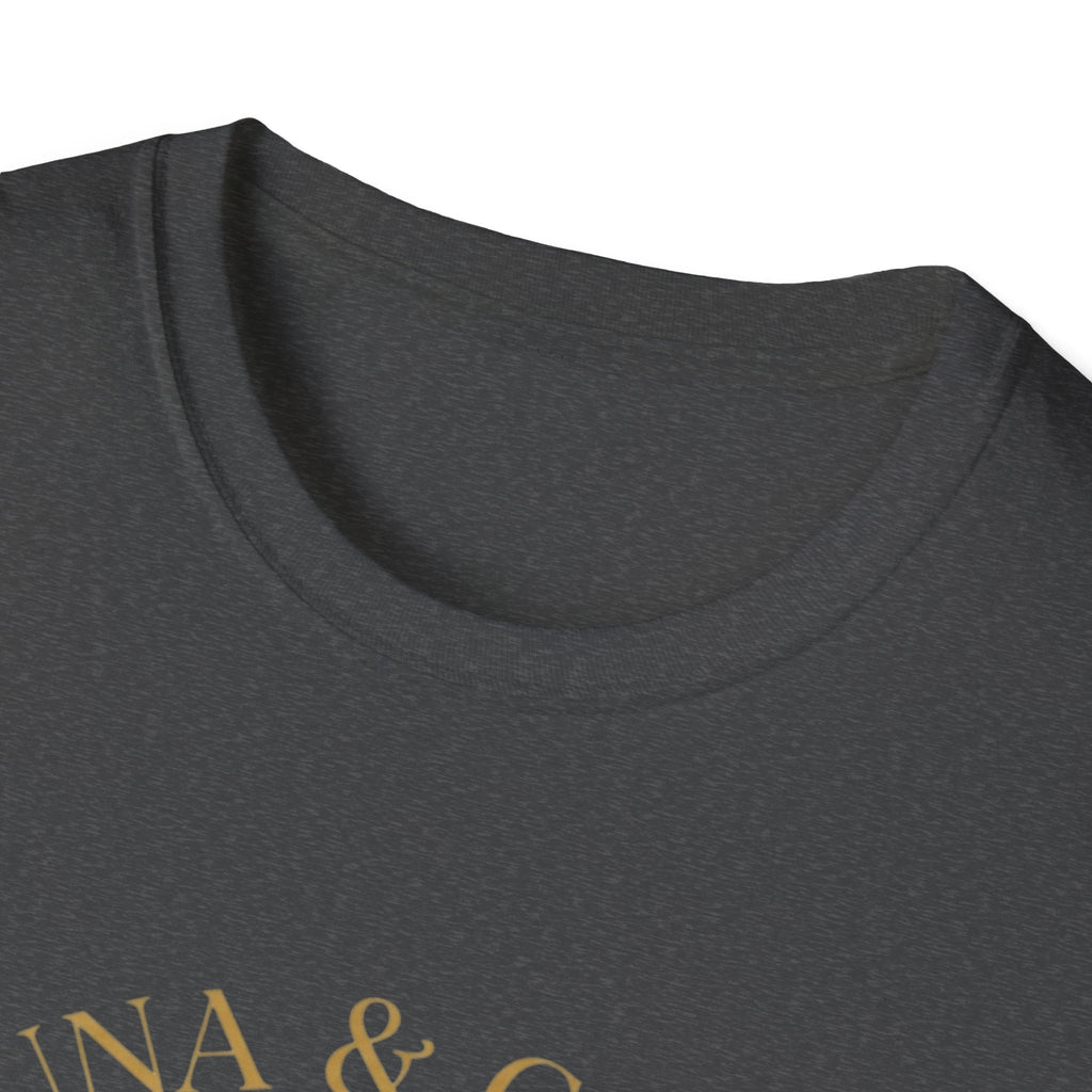 Luna & Gold Lion Moon T-Shirt — Celestial Zodiac Leo Graphic Tee