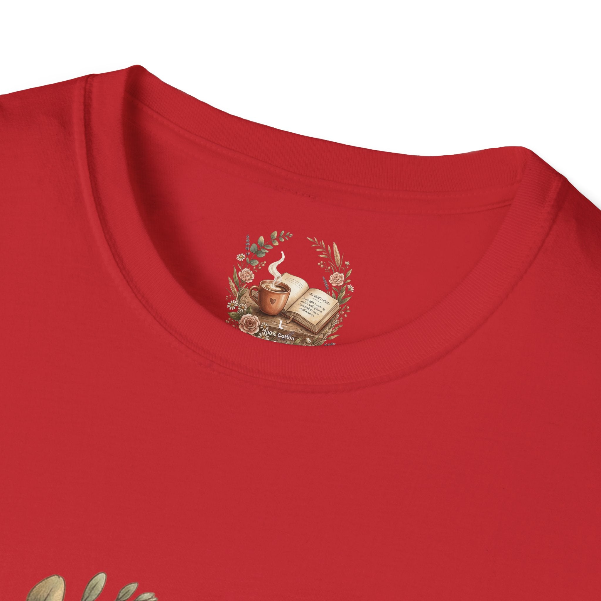 Coffee & Books Aesthetic T-Shirt – Vintage Floral Reading Lover Gift