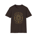 Luna & Gold Lion Moon T-Shirt — Celestial Zodiac Leo Graphic Tee