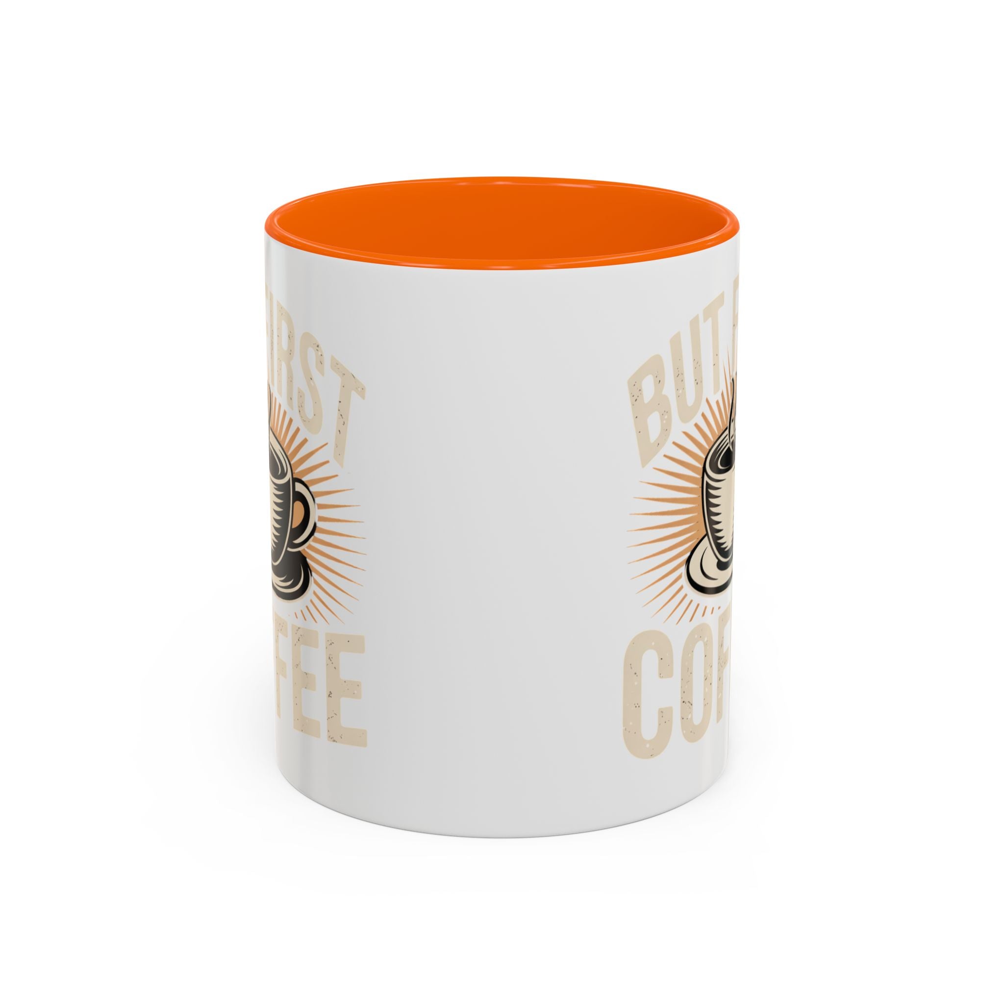 But First Coffee Accent Mug - Retro Coffee Cup 11/15oz