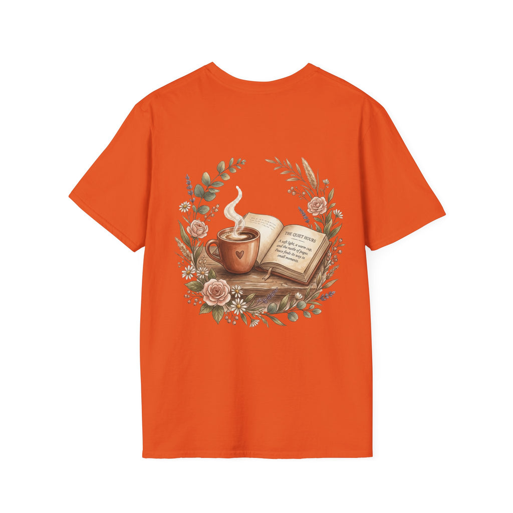 Coffee & Books Aesthetic T-Shirt – Vintage Floral Reading Lover Gift