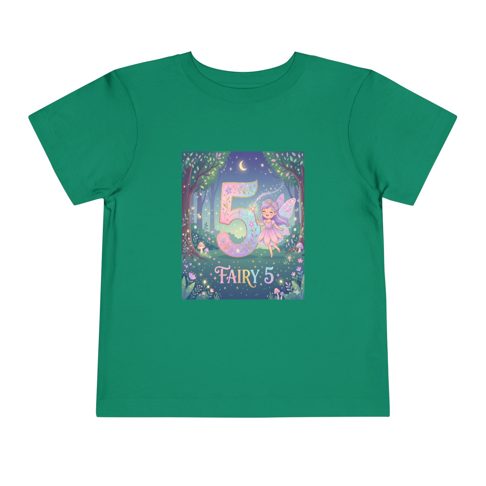 Fairy 5 Toddler Tee — Magical Birthday Number 5 Shirt