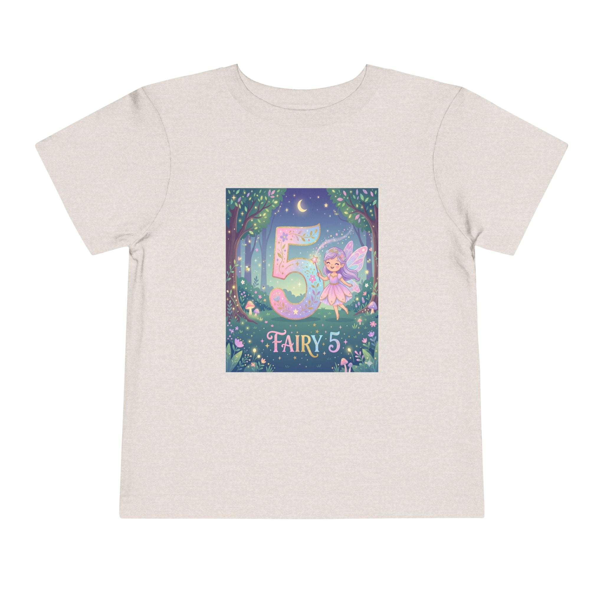 Fairy 5 Toddler Tee — Magical Birthday Number 5 Shirt