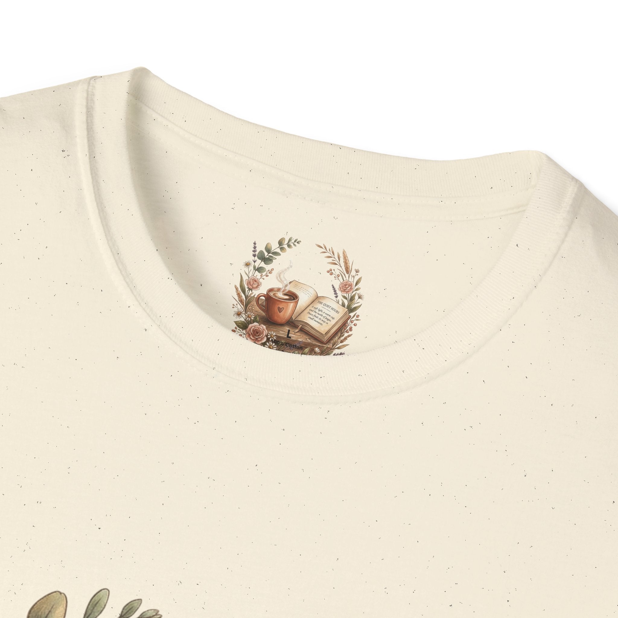 Coffee & Books Aesthetic T-Shirt – Vintage Floral Reading Lover Gift