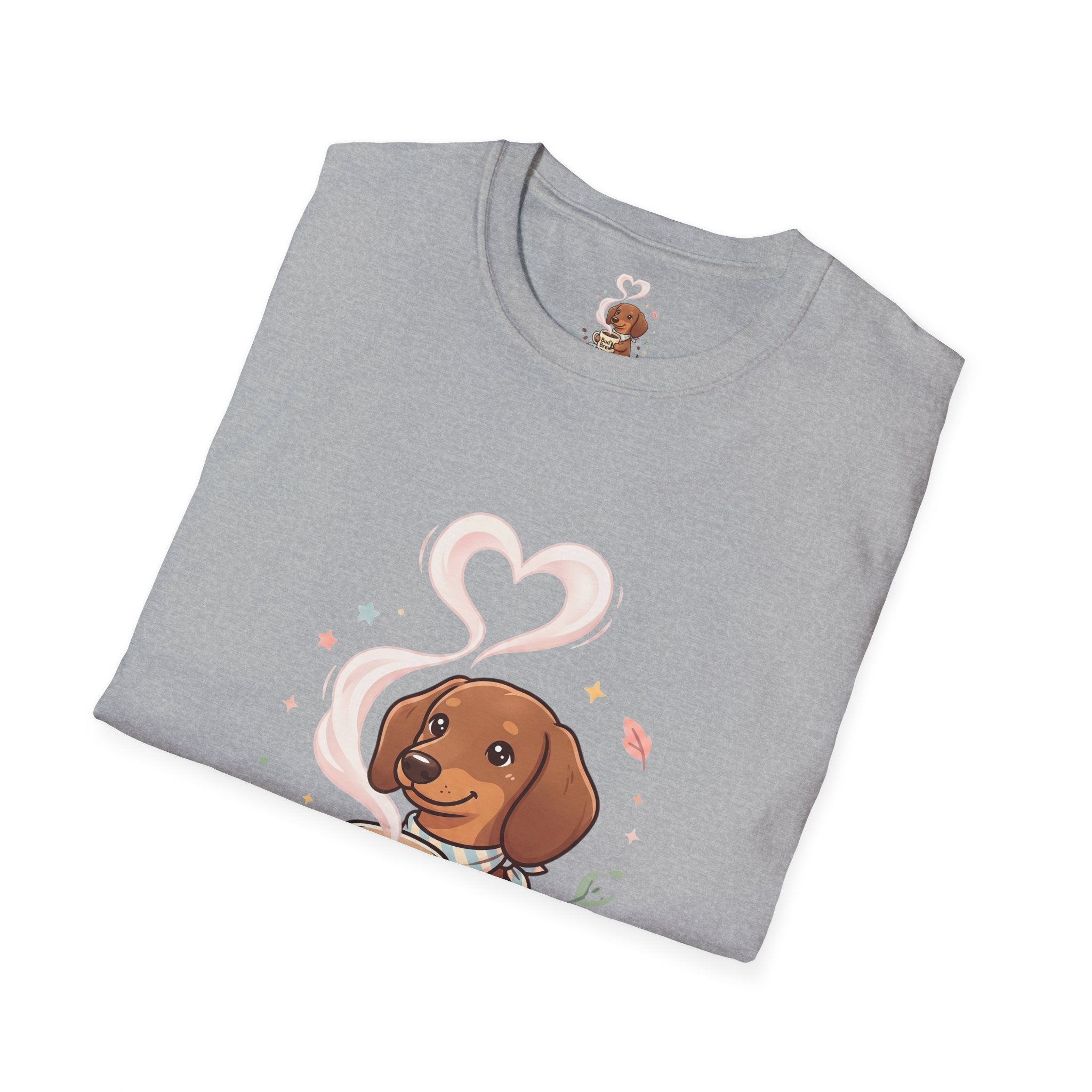 )  Cute Dachshund Coffee Lover T-Shirt – Bud’s Brew Puppy Shirt | Funny Dog Lover Gift | Coffee Lover Graphic Tee