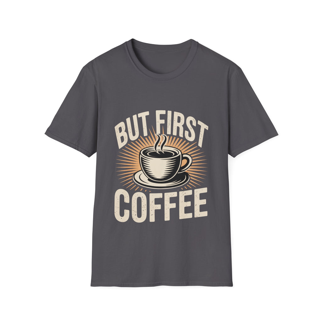 But First Coffee T-Shirt — Vintage Coffee Cup Graphic Tee