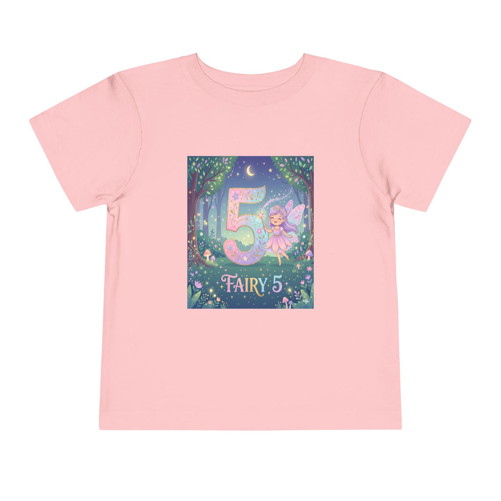 Fairy 5 Toddler Tee — Magical Birthday Number 5 Shirt