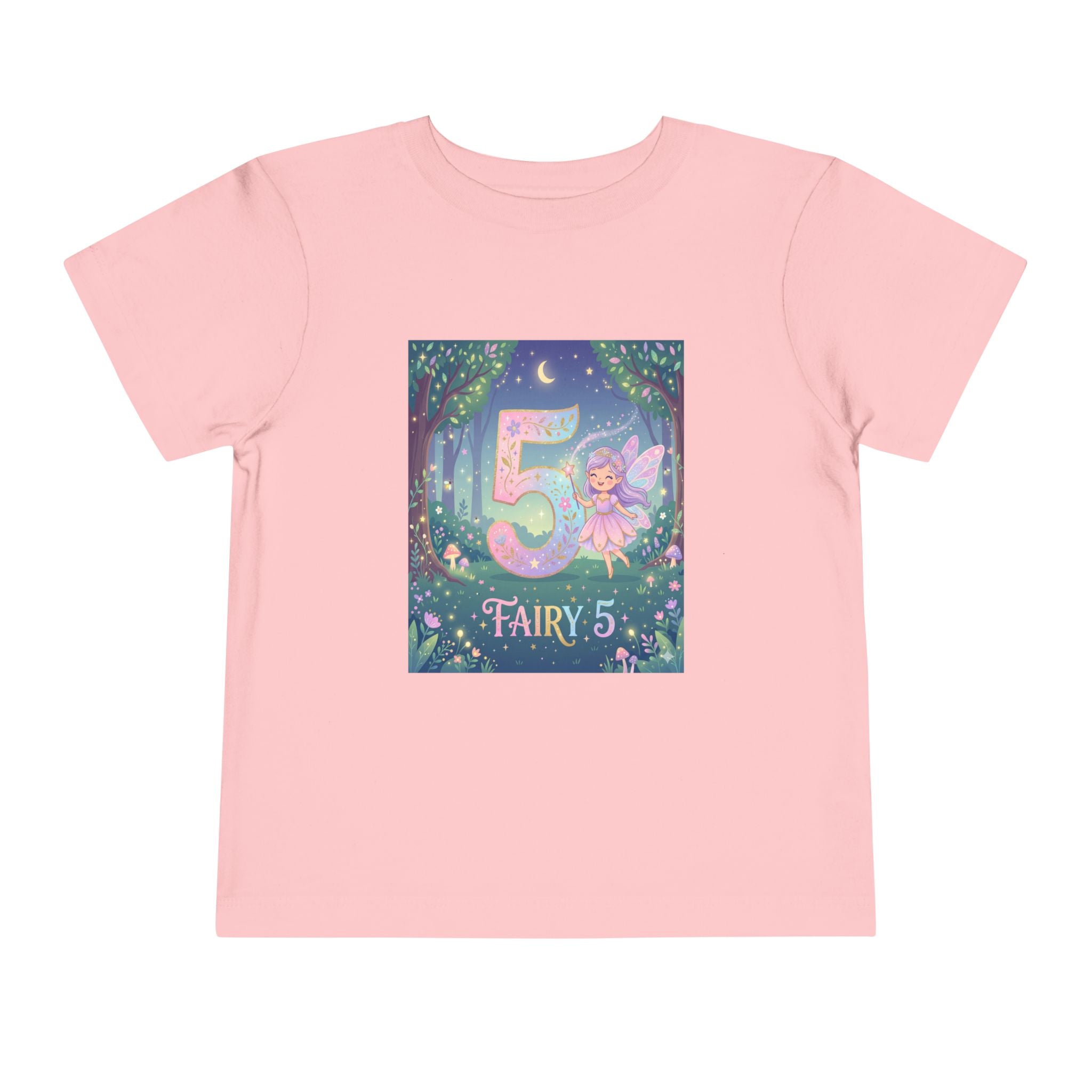 Fairy 5 Toddler Tee — Magical Birthday Number 5 Shirt