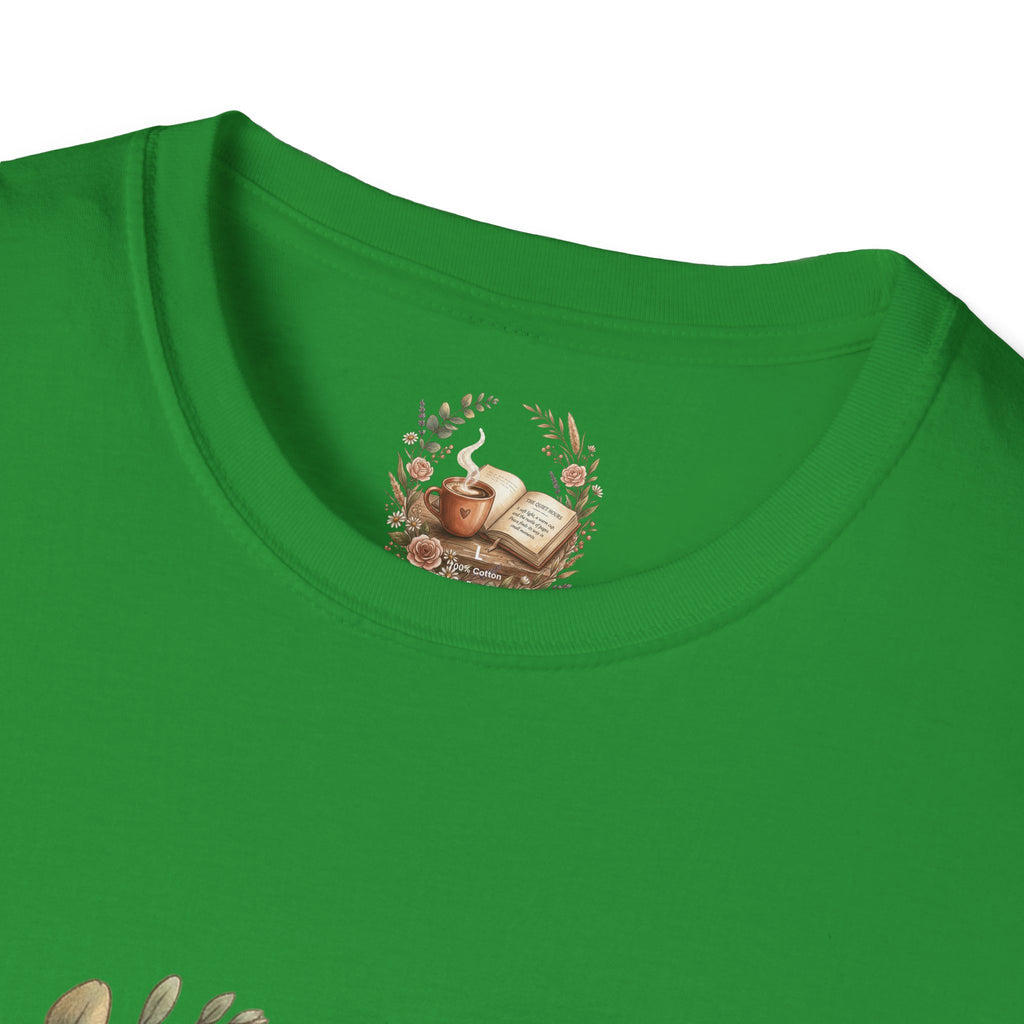 Coffee & Books Aesthetic T-Shirt – Vintage Floral Reading Lover Gift