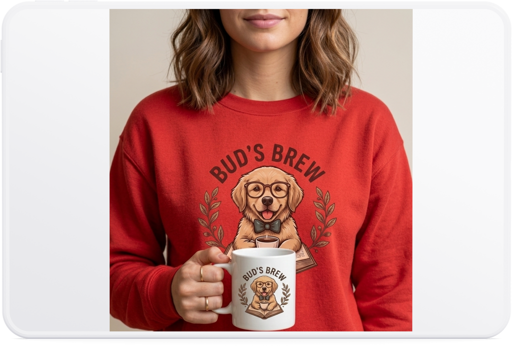 )  Cute Dachshund Coffee Lover T-Shirt – Bud’s Brew Puppy Shirt | Funny Dog Lover Gift | Coffee Lover Graphic Tee