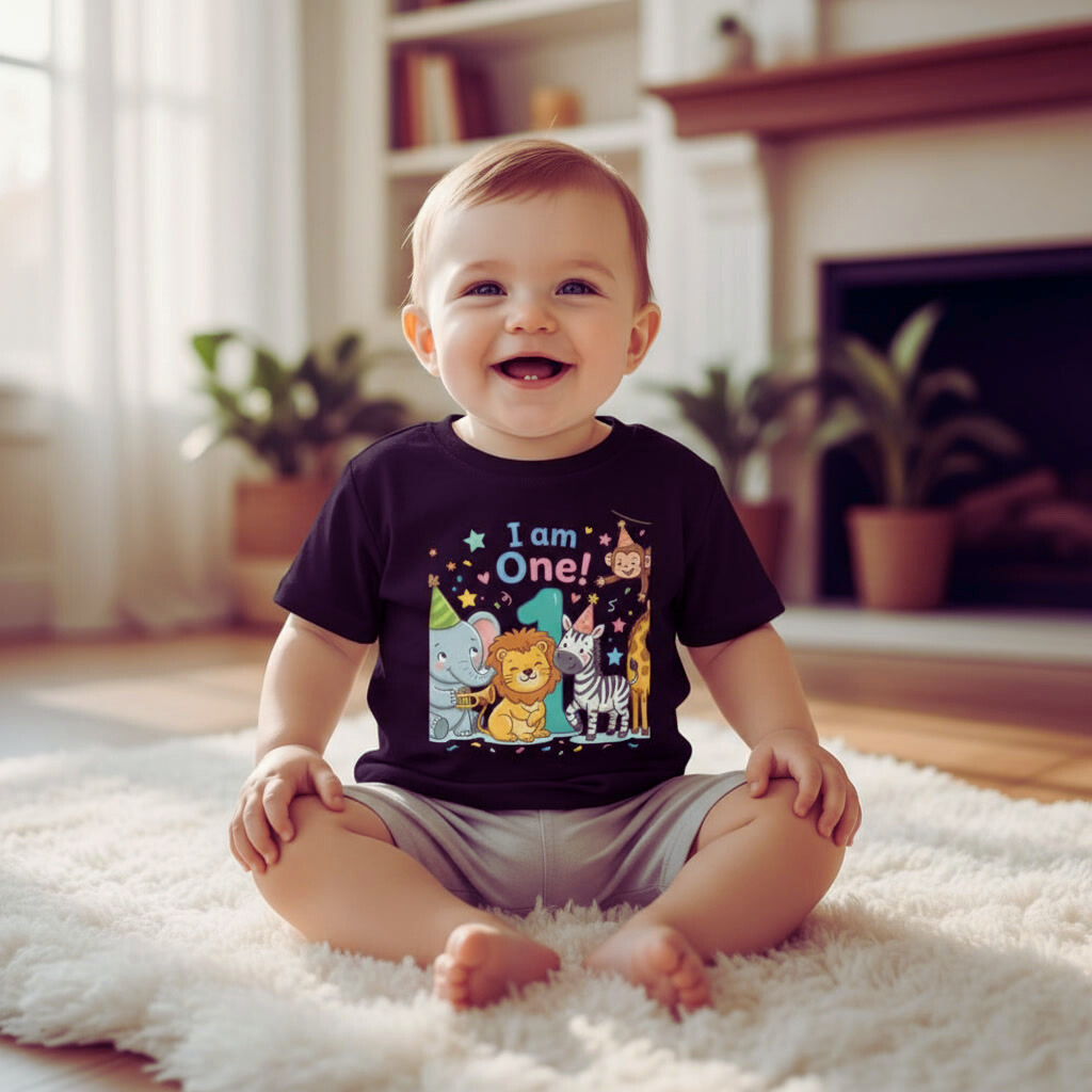 First Birthday Shirt Baby Boys One Year Old Tops 1st Birthday T-Shirt