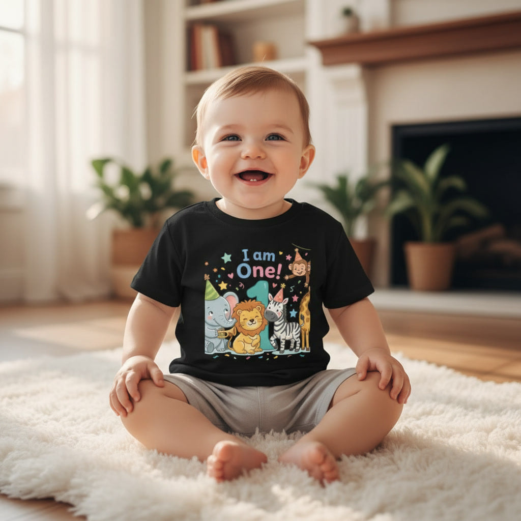 First Birthday Shirt Baby Boys One Year Old Tops 1st Birthday T-Shirt