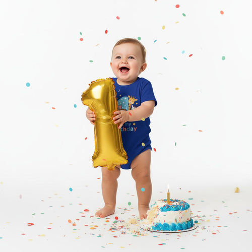 1st Birthday Infant Tee - Cute Safari Animals "It's My Birthday"