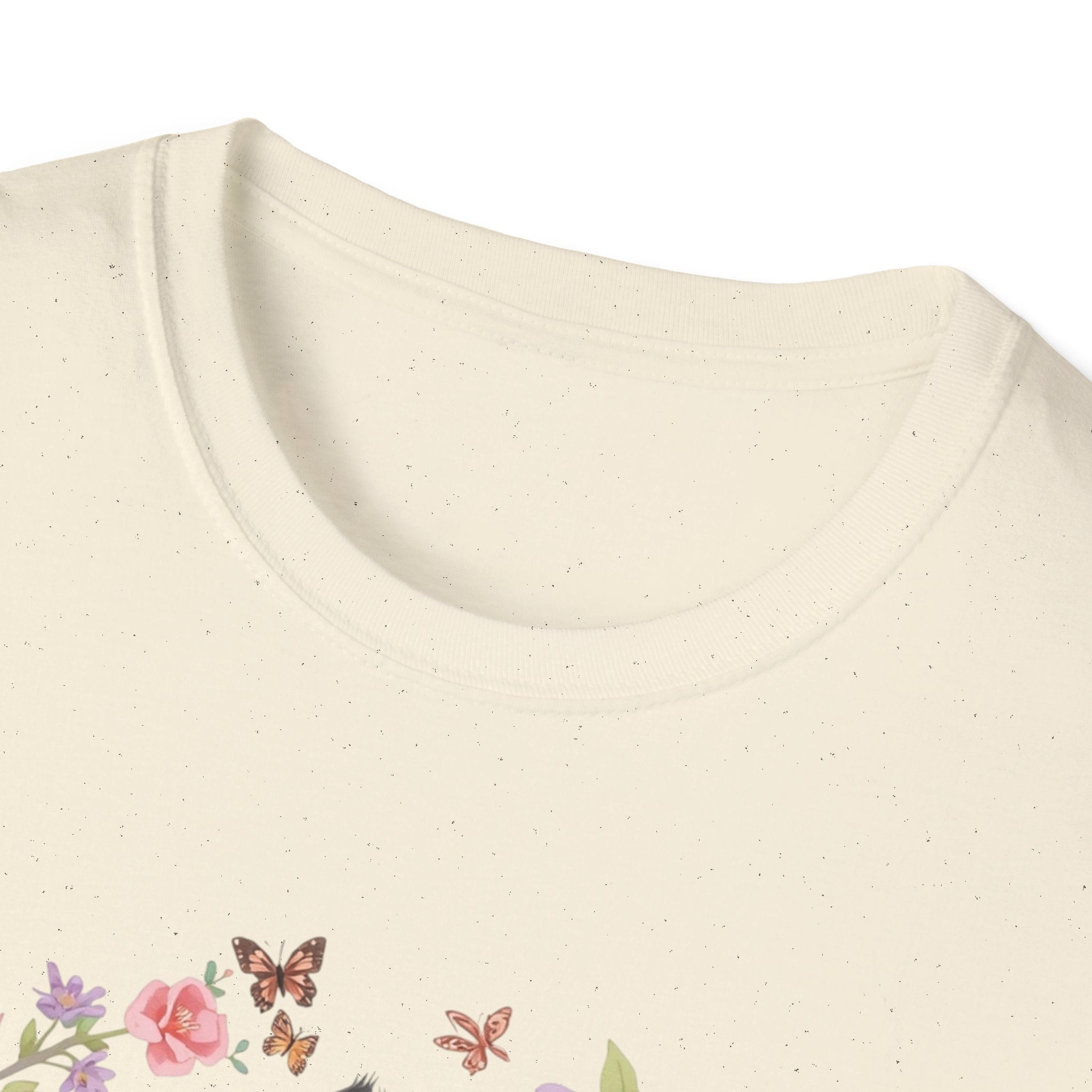 Cat Kittens Floral Wreath T-Shirt — Cute Twins with Gift & Bow