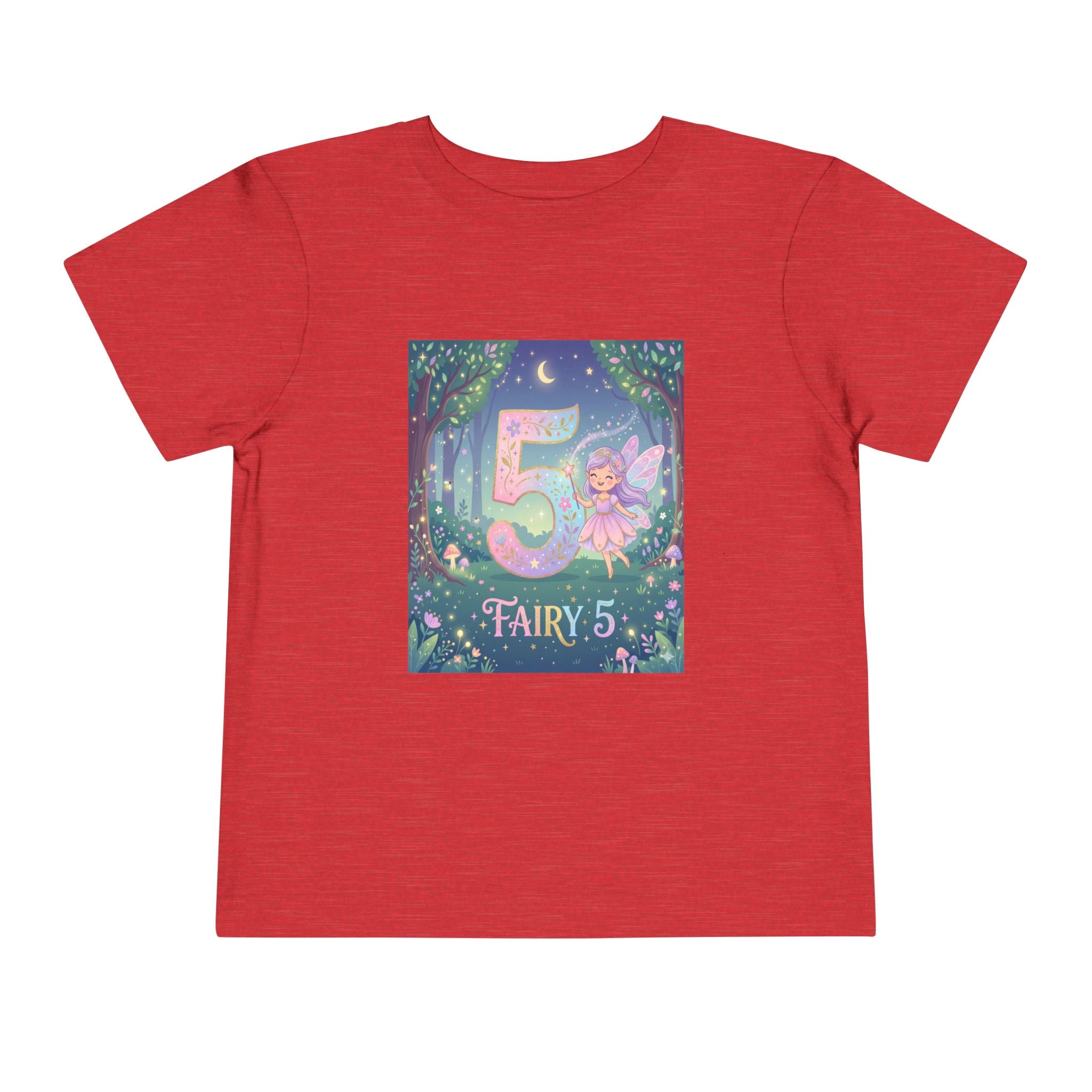 Fairy 5 Toddler Tee — Magical Birthday Number 5 Shirt