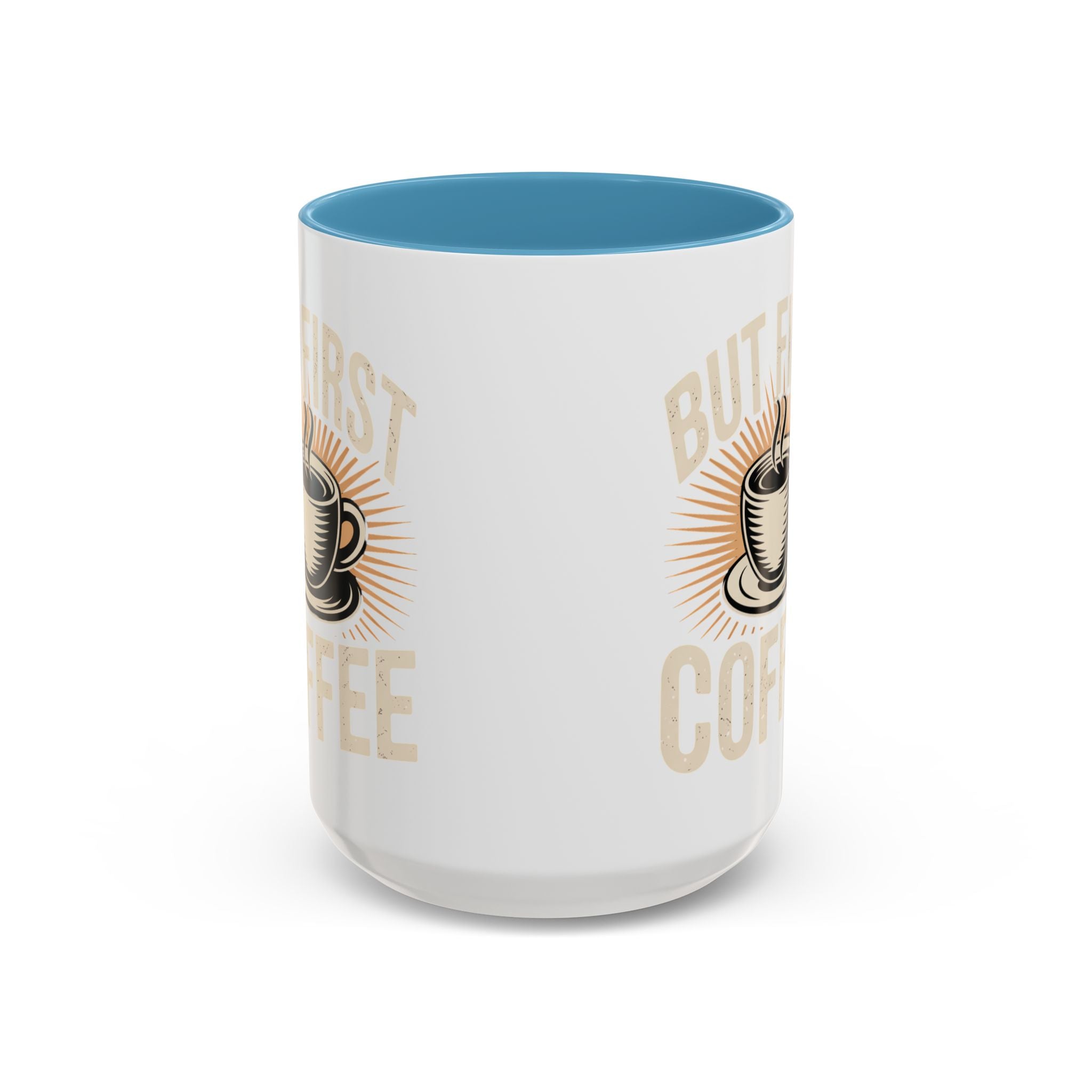But First Coffee Accent Mug - Retro Coffee Cup 11/15oz