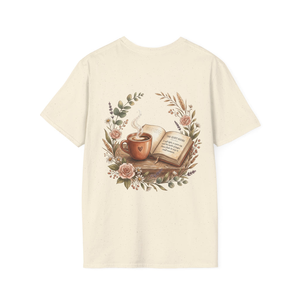 Coffee & Books Aesthetic T-Shirt – Vintage Floral Reading Lover Gift