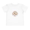 Toddler 5th Birthday Rainbow Tee – "Happy 5" Floral Celebration Shirt