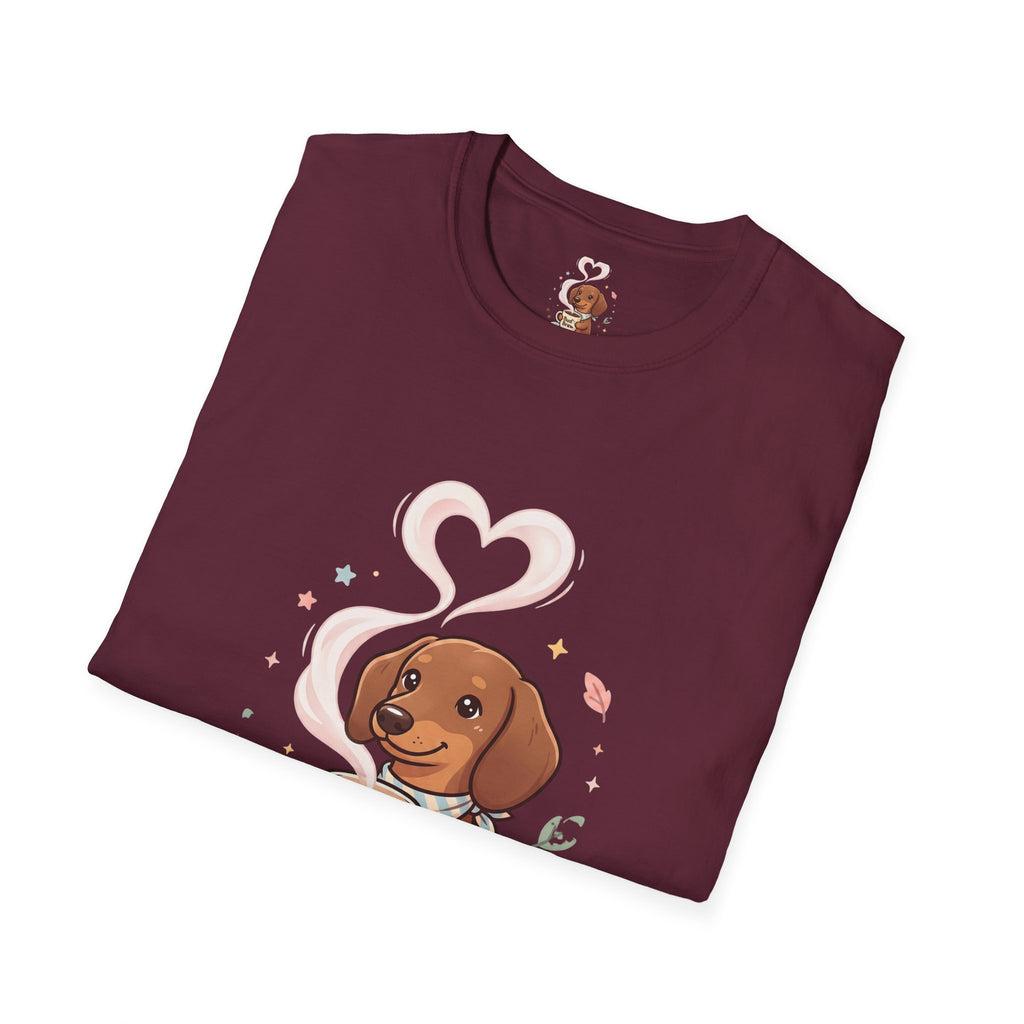 )  Cute Dachshund Coffee Lover T-Shirt – Bud’s Brew Puppy Shirt | Funny Dog Lover Gift | Coffee Lover Graphic Tee